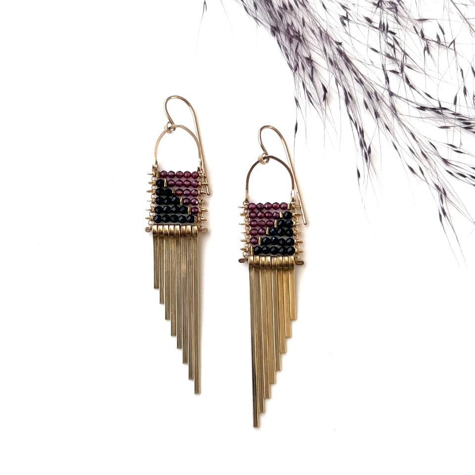 Asymmetrical Fringe Earrings