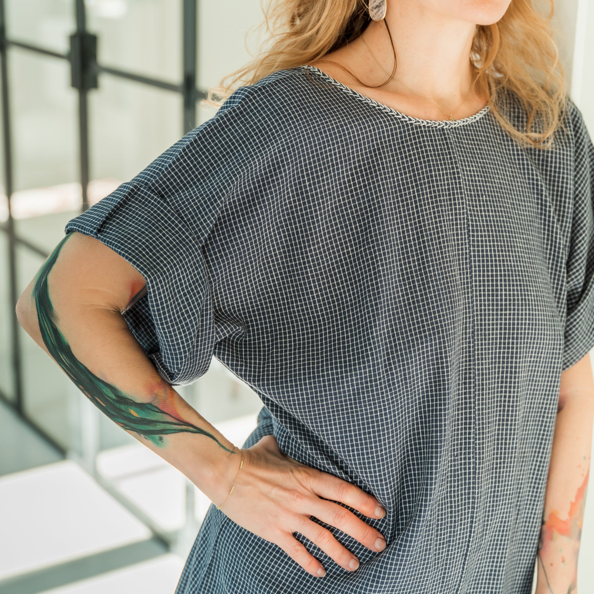 Backless Handloomed Cotton Kaftan