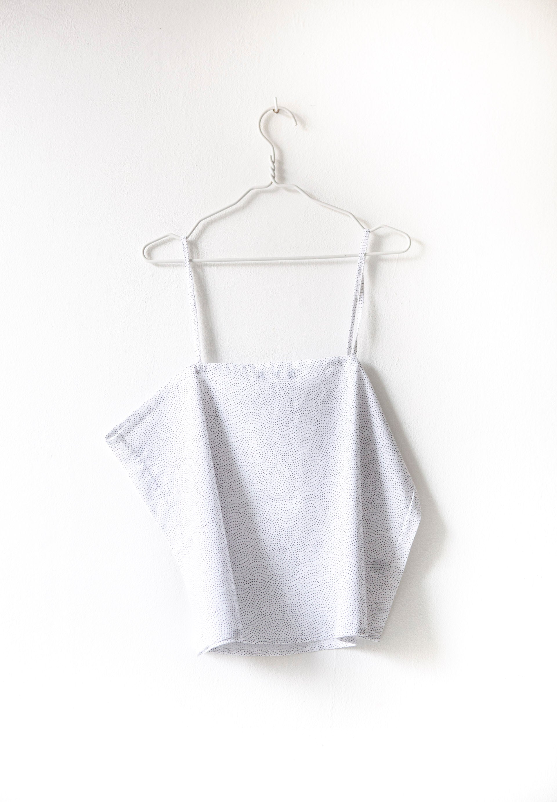 Block Printed Cotton Halter Top Brown