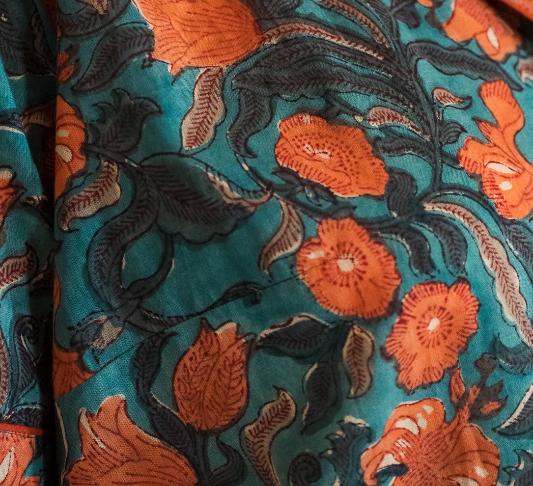 Colorful Cotton Pyjama Set Orange