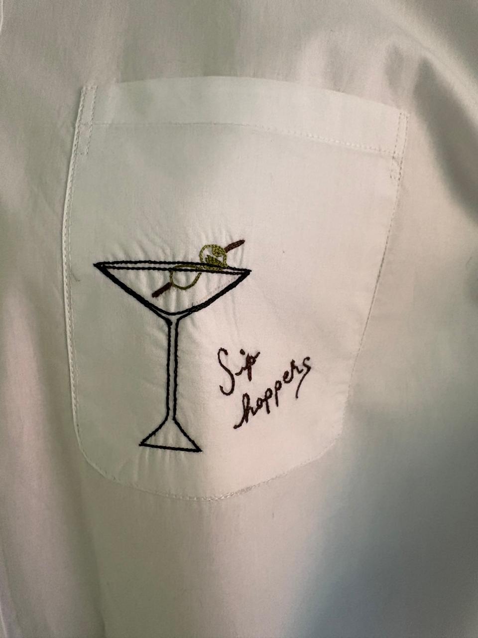 Embroidered White Shirt Dress SM