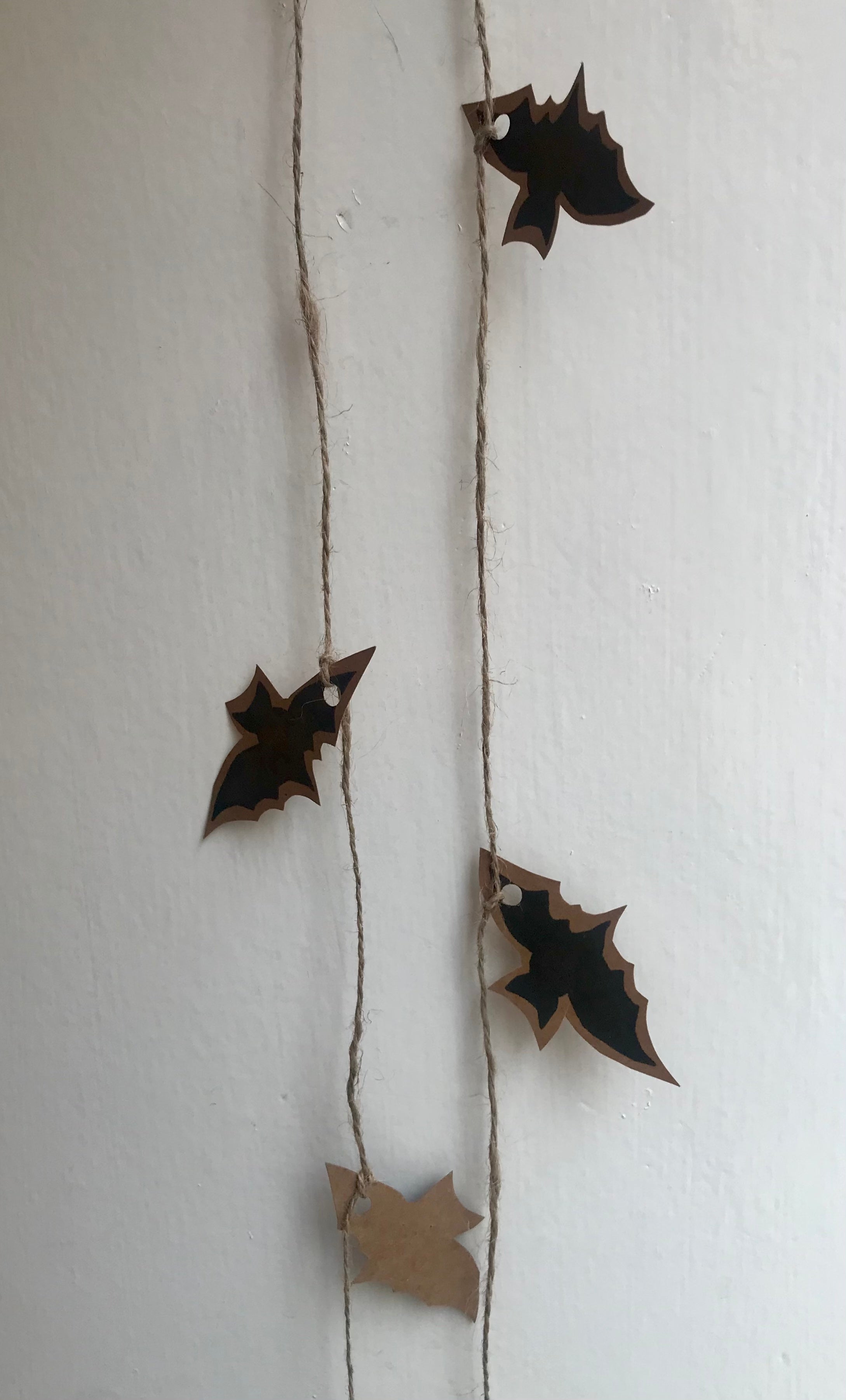 Bat garland recycled paper handmade