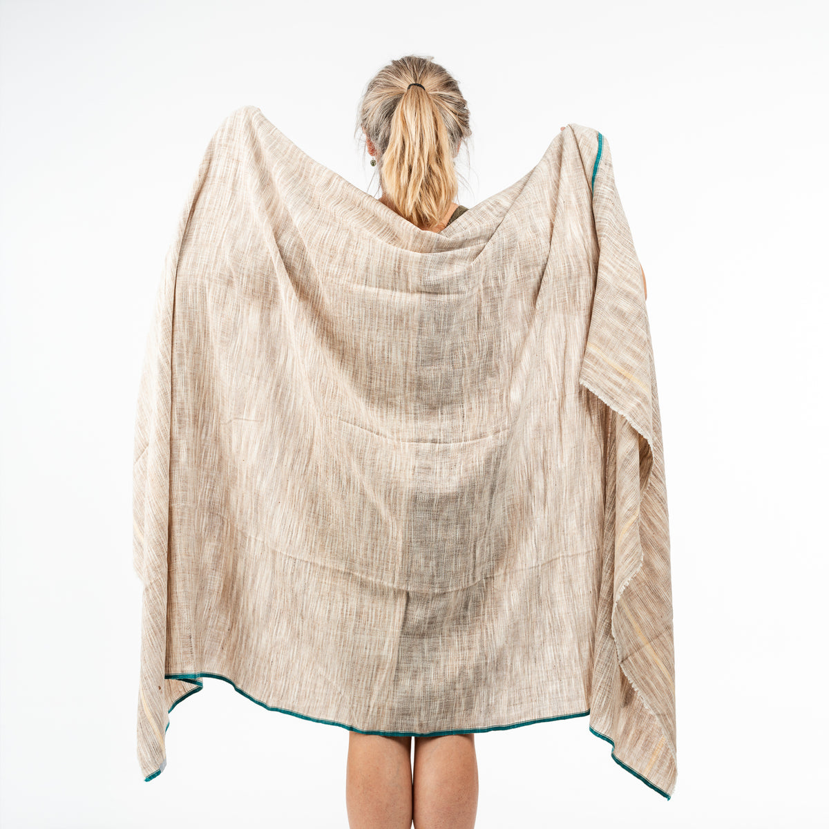 Hand Woven Khadi Towels Beige