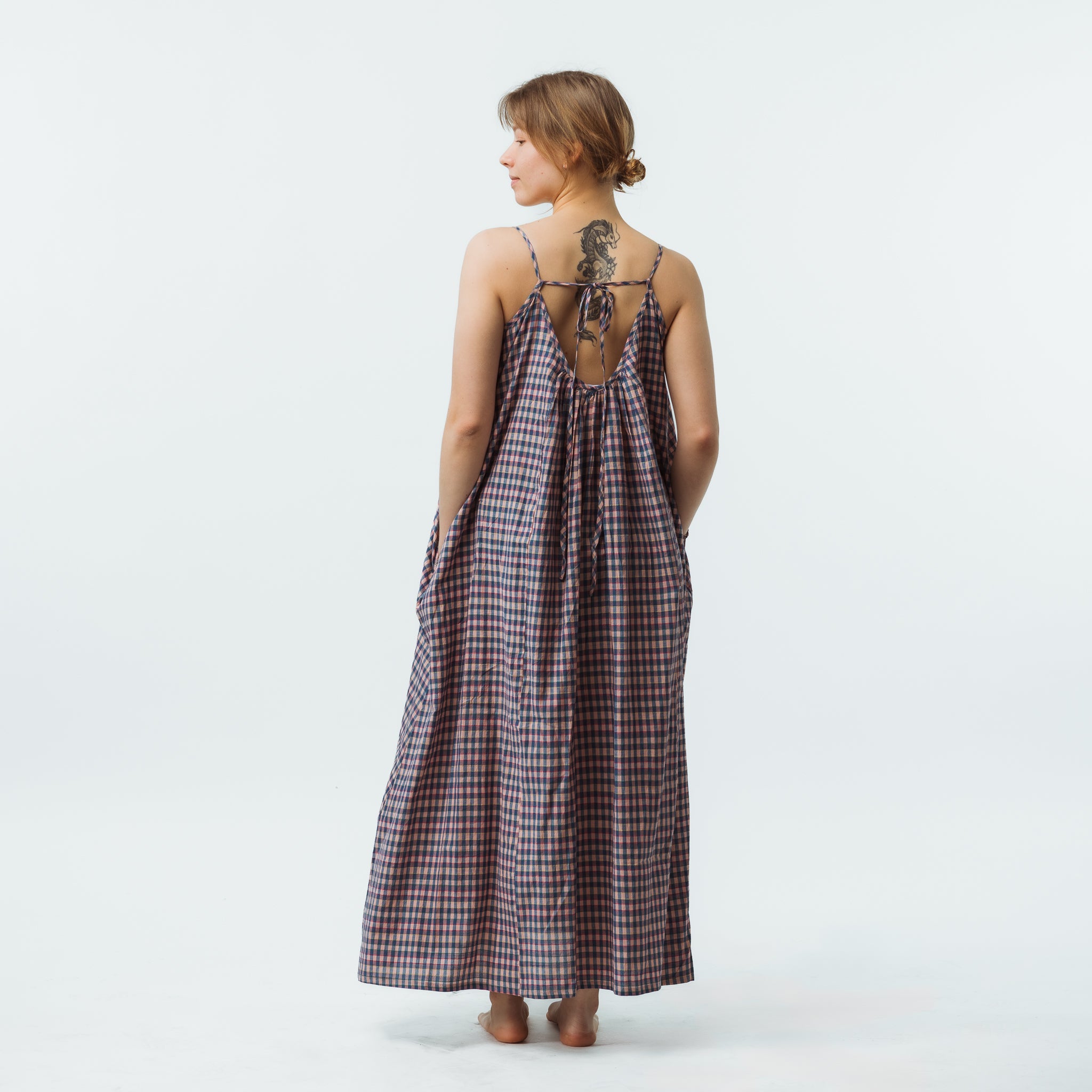 plaid dress from the back