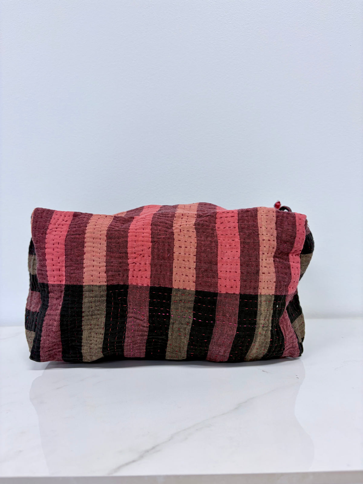 Vintage Kantha Toiletry Pouch Stripes