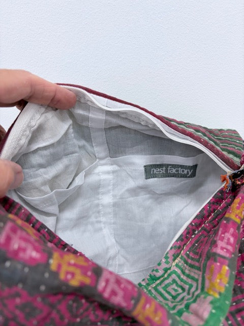 Vintage Kantha Toiletry Pouch Pinks