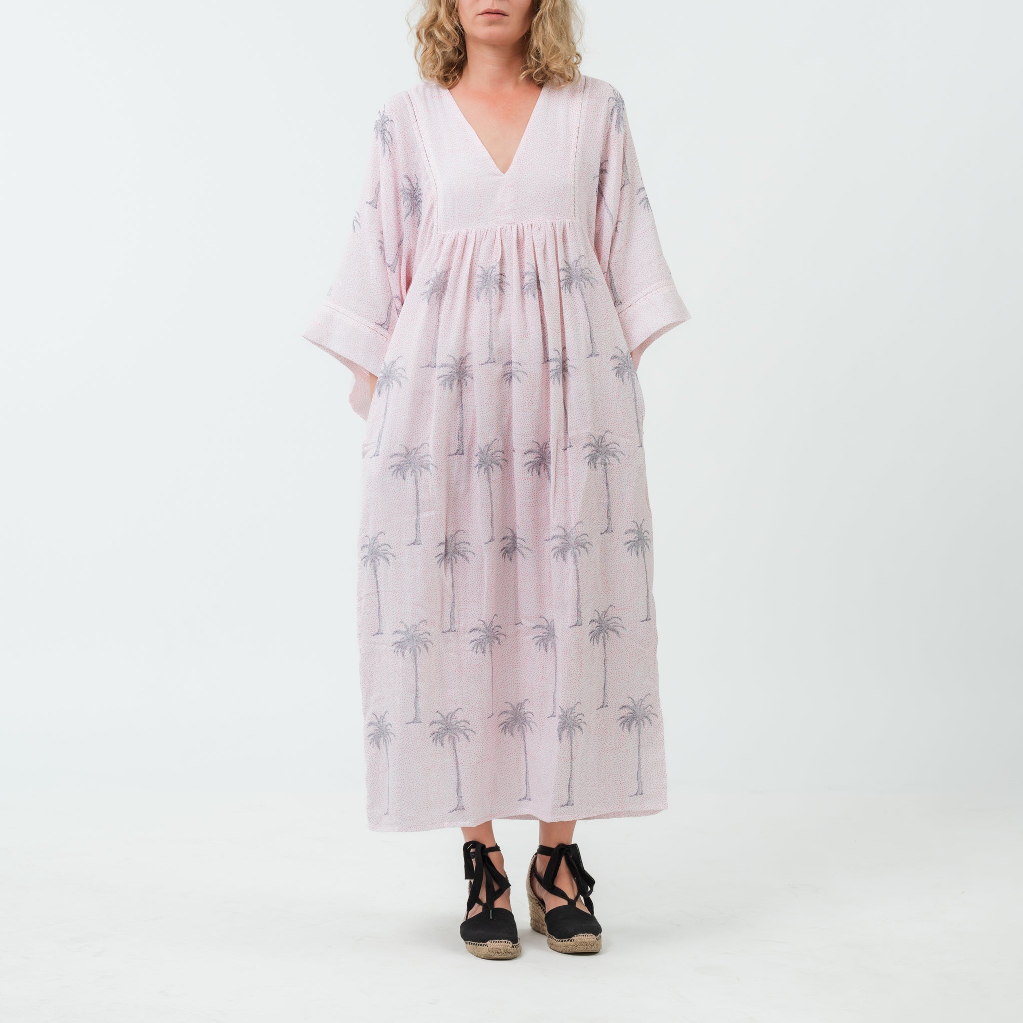 Palm Tree Silk Maxi