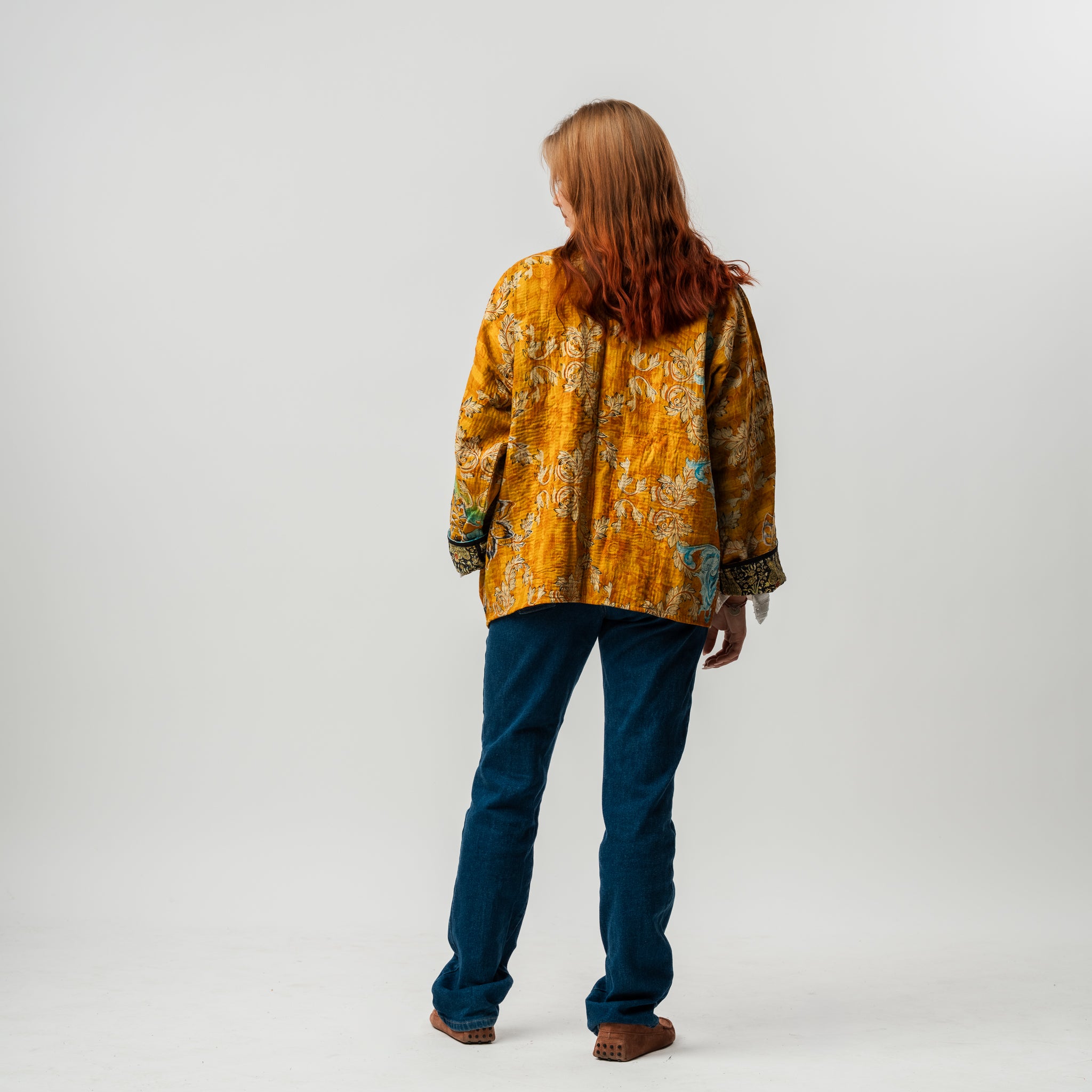 Reversible Vintage Kantha Kimono Coat 18