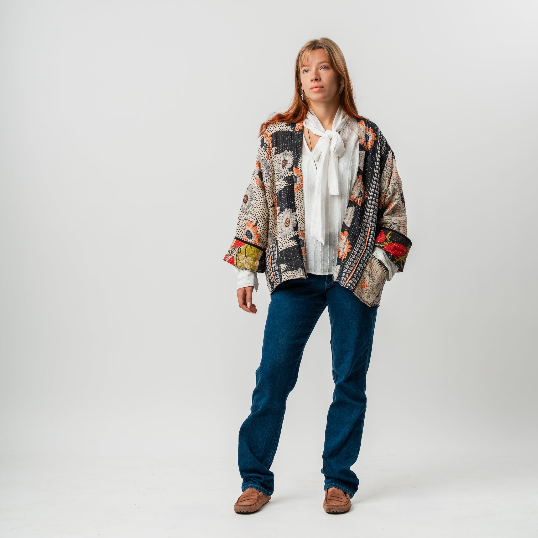 Reversible Vintage Kantha Kimono Coat 3