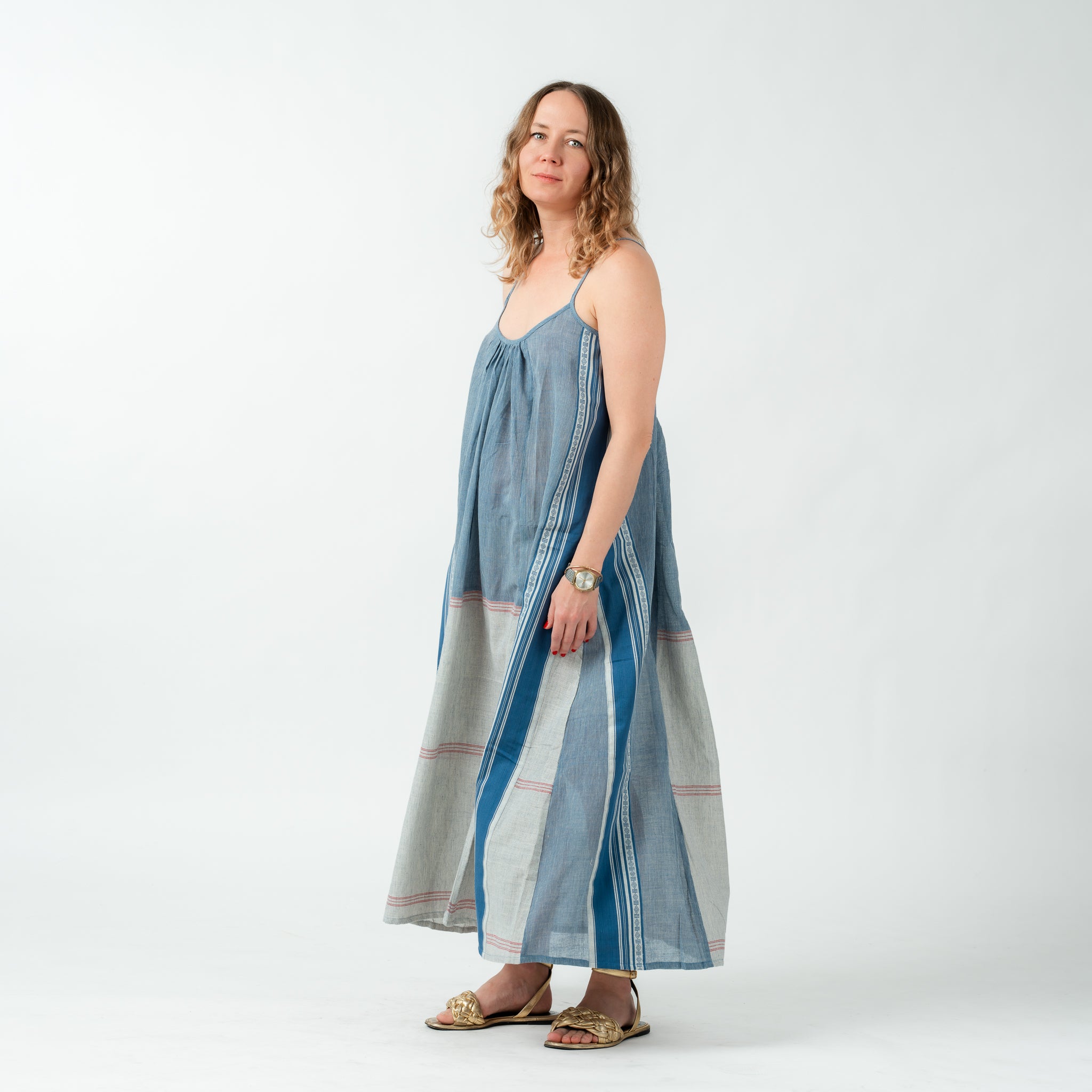 Saree Summer Dress Blue