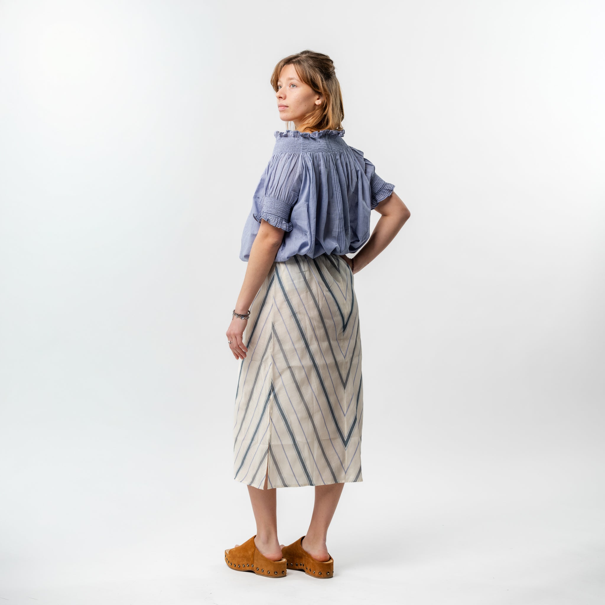 Smocked Jamdani Blouse