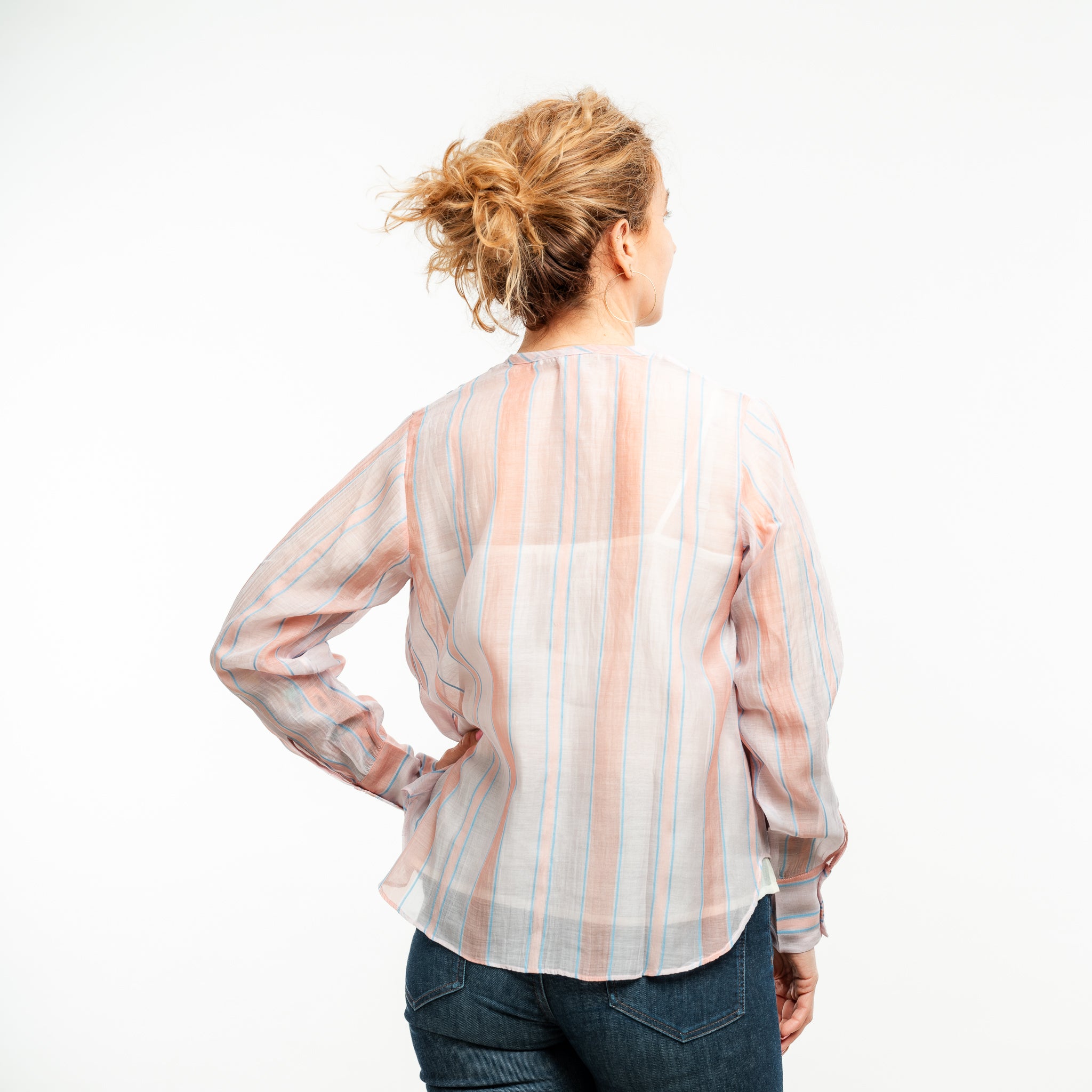 Striped Chanderi Blouse