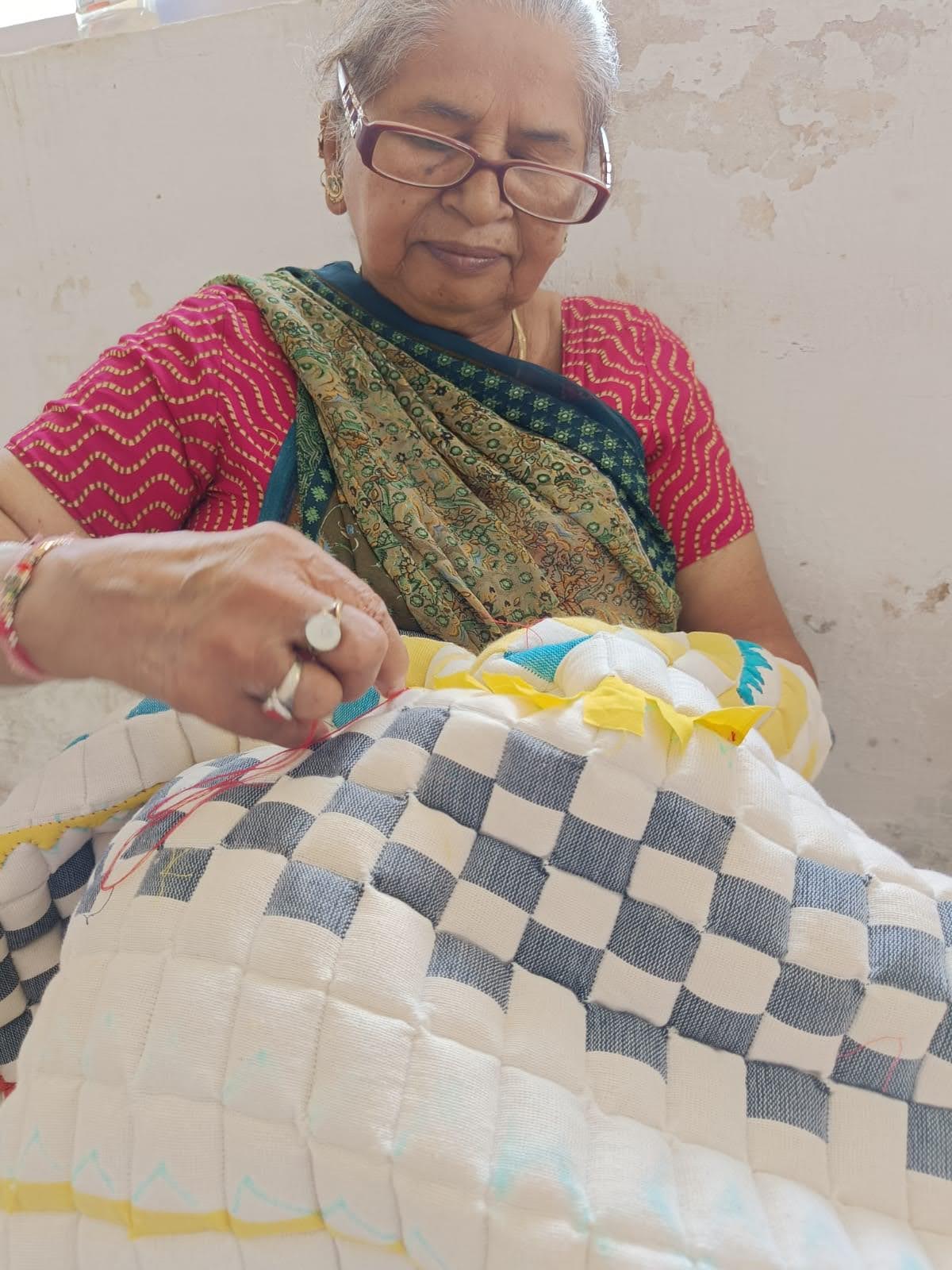 Sujni Colorful Striped Quilt 