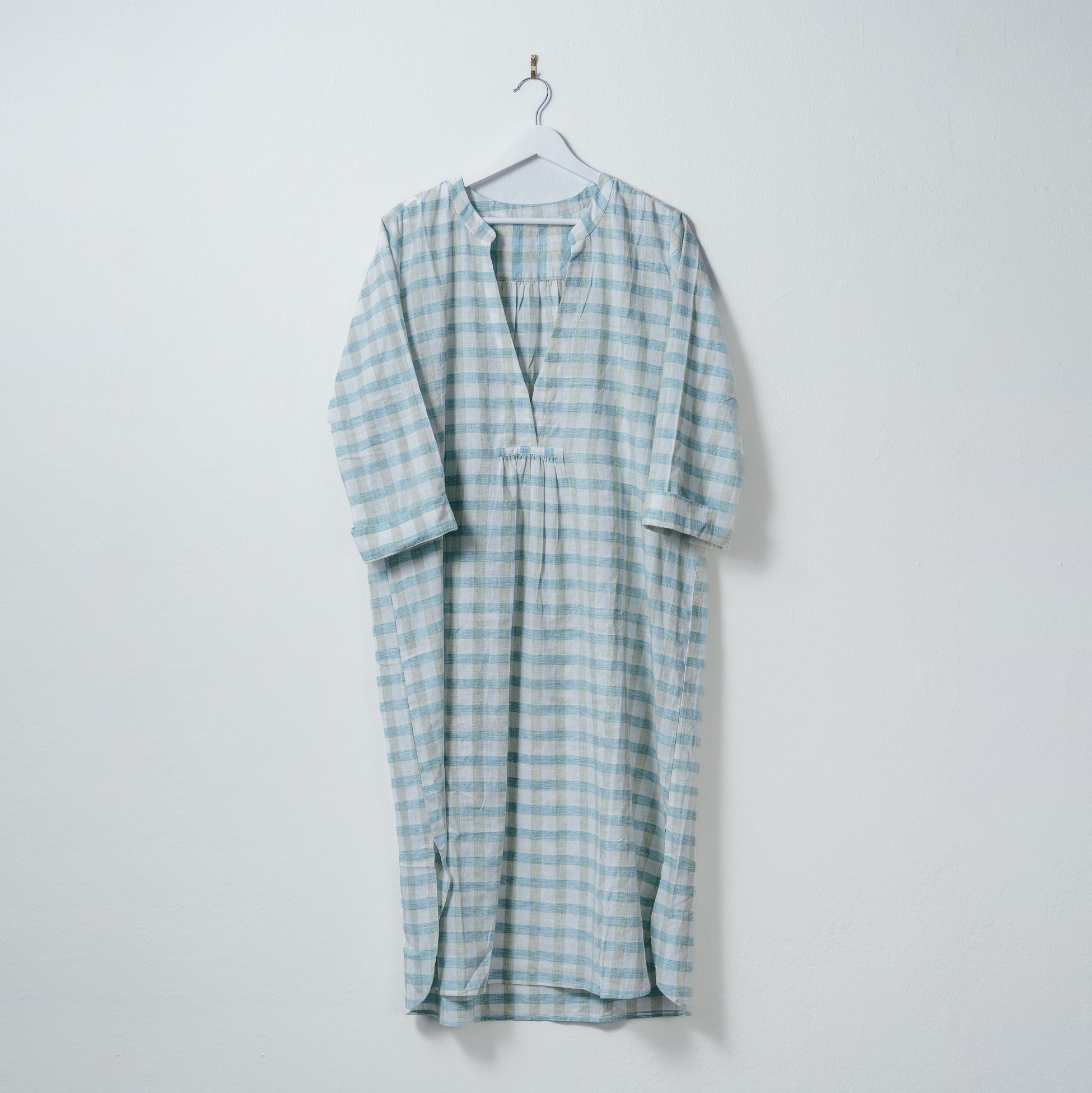 Turquoise Plaid Day Dress