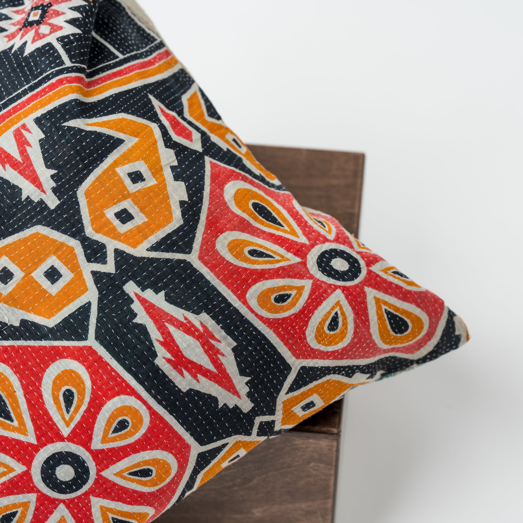 Vintage Kantha Lounge Pillow Bold
