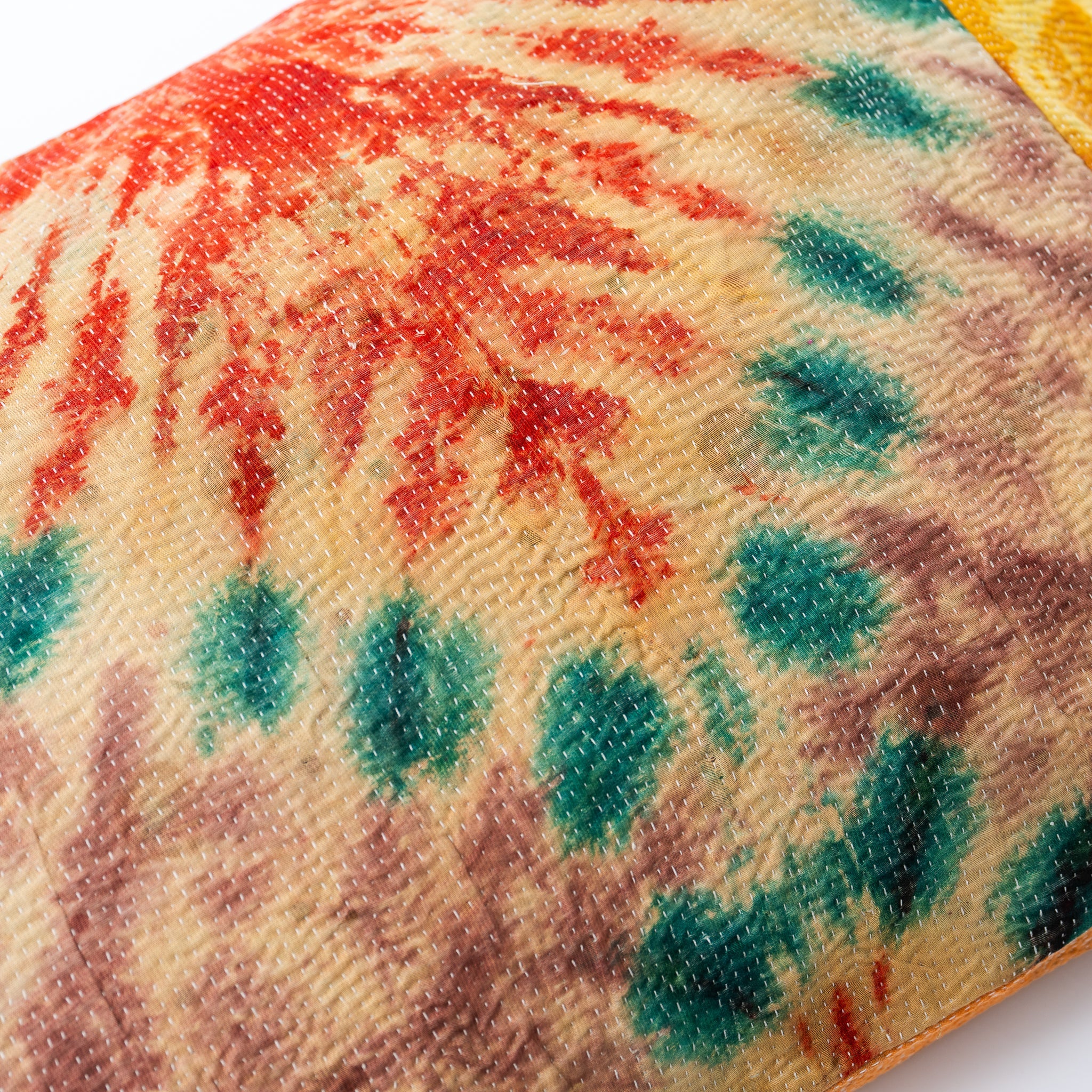 Vintage Kantha Pillow Tie-dyed
