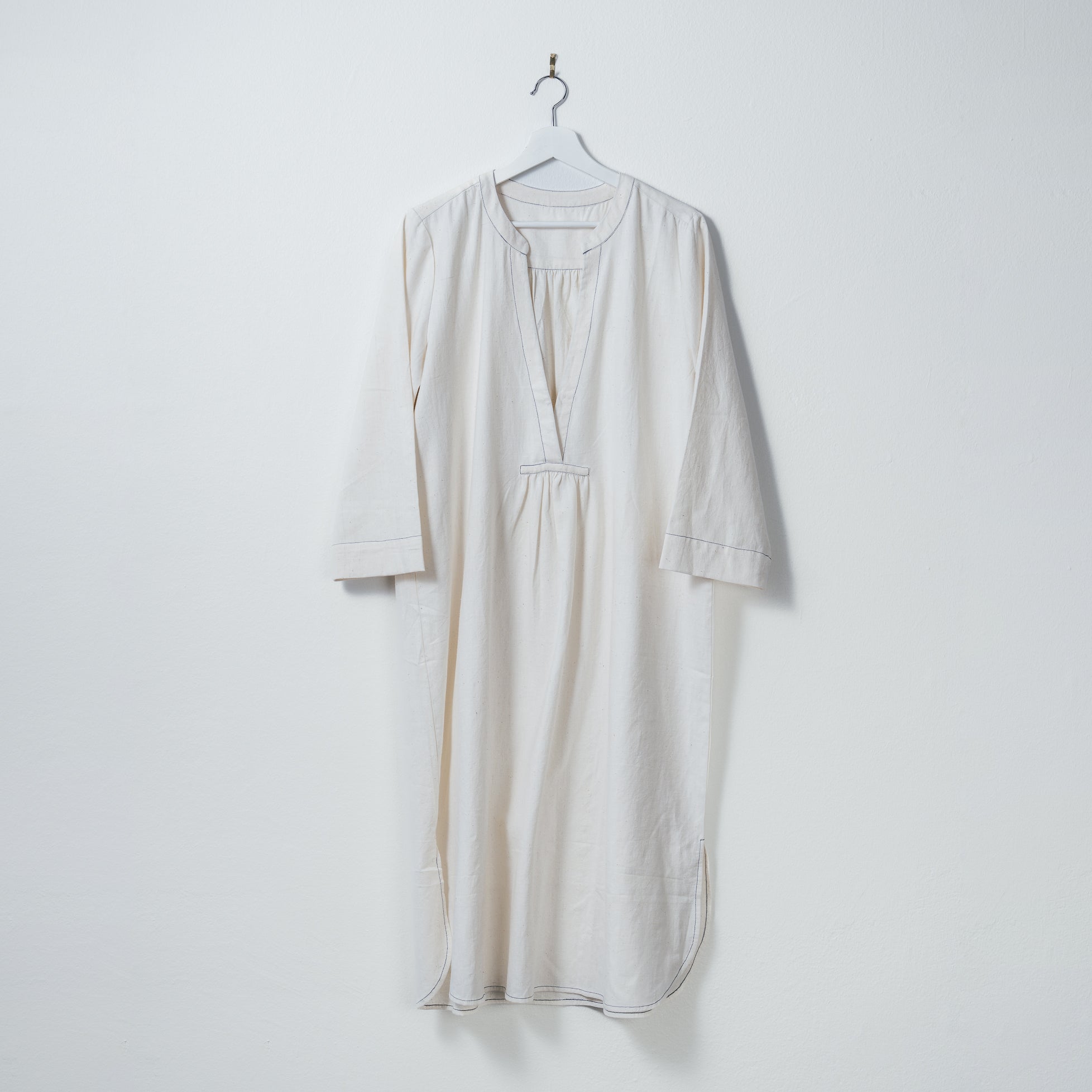 White Khadi Day Dress