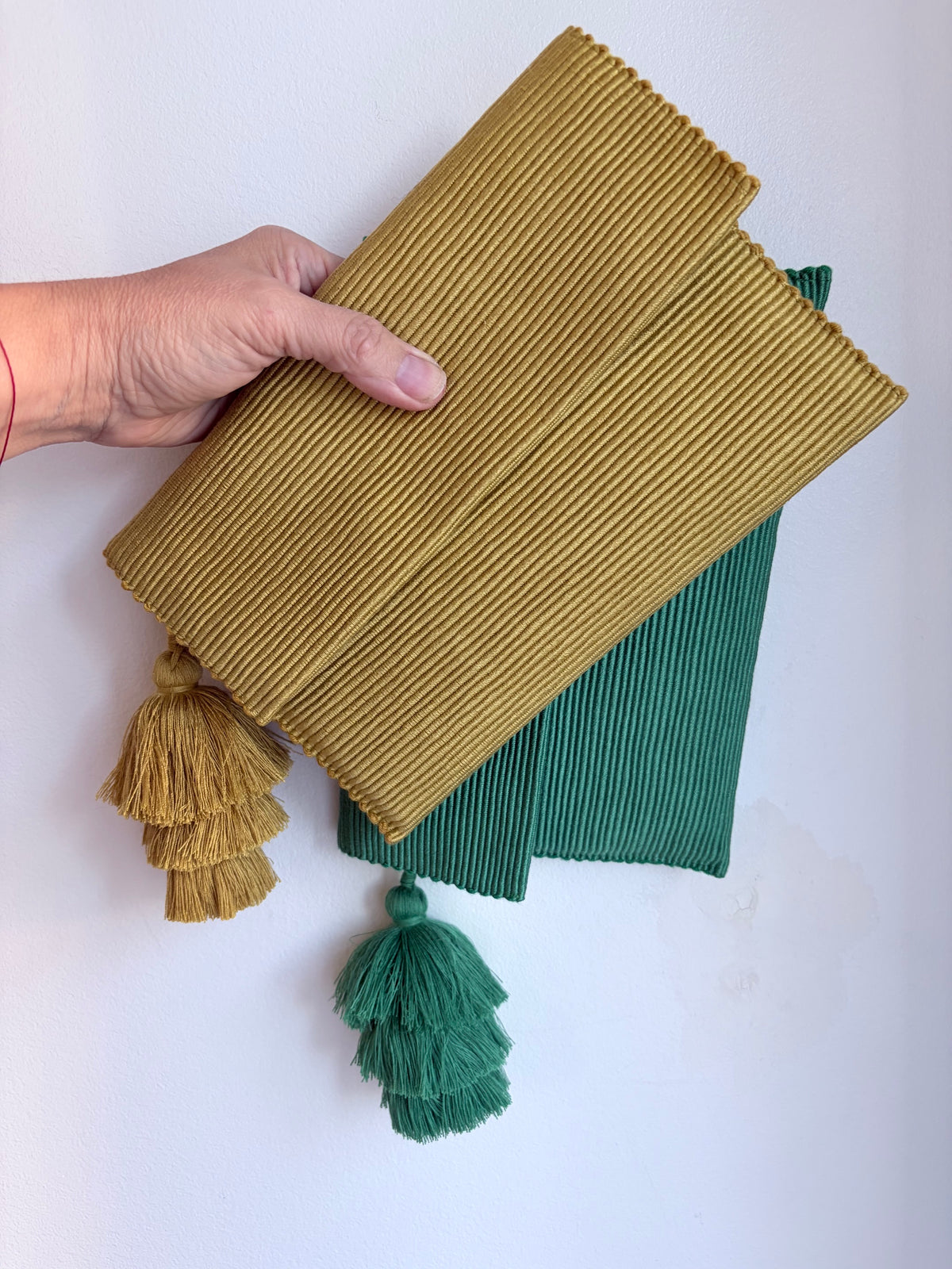 Peruvian Hand Woven Hand Clutch with Pompom