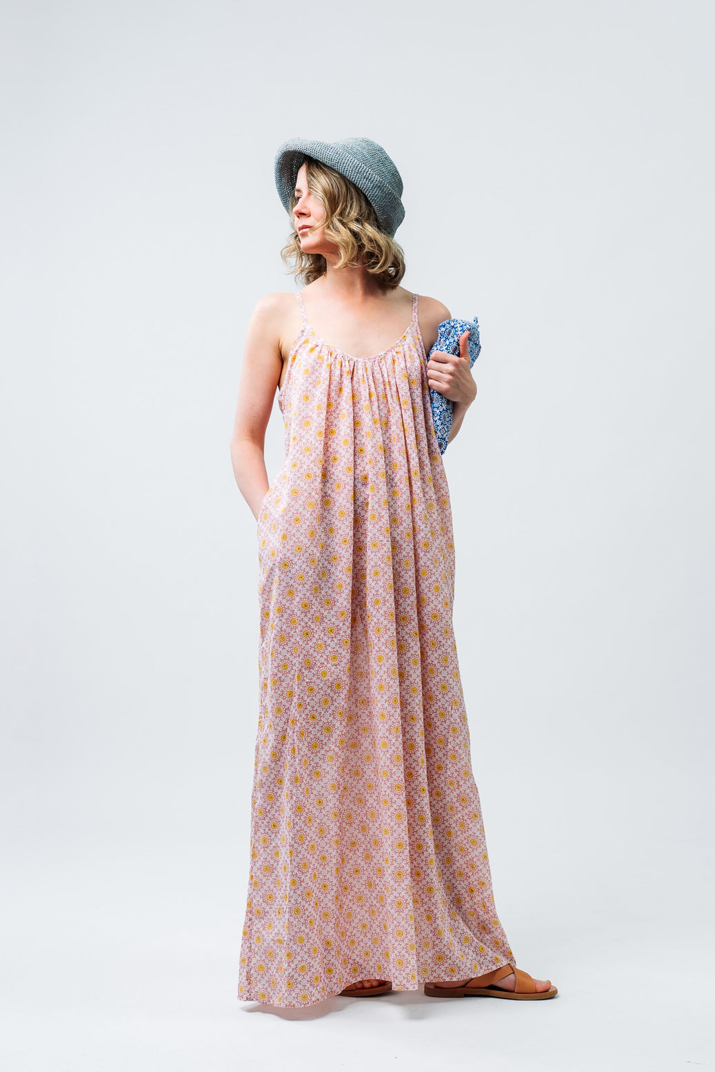 Hand loomed cotton kaftan
