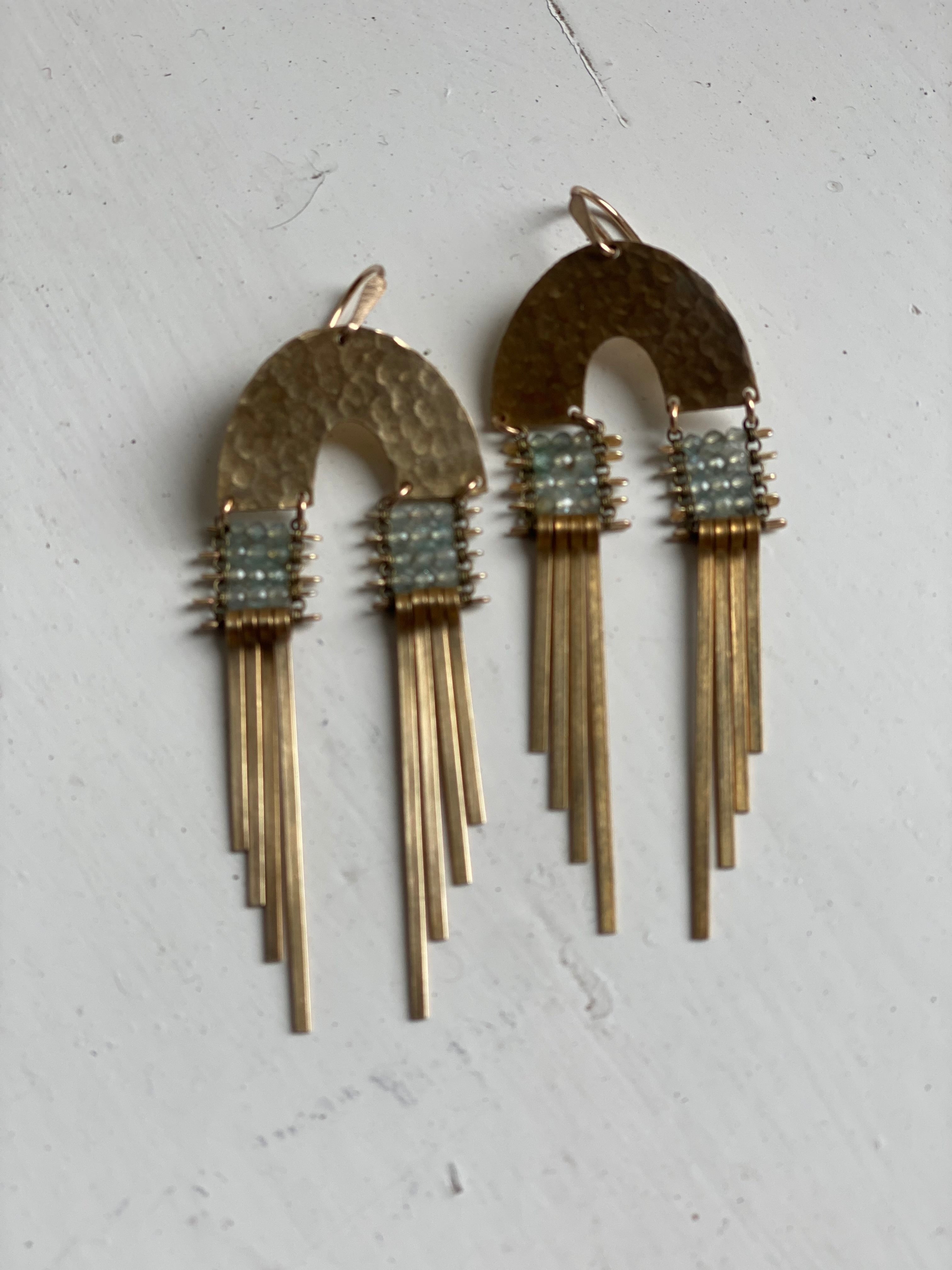 Arcus Earrings Aquamarine 