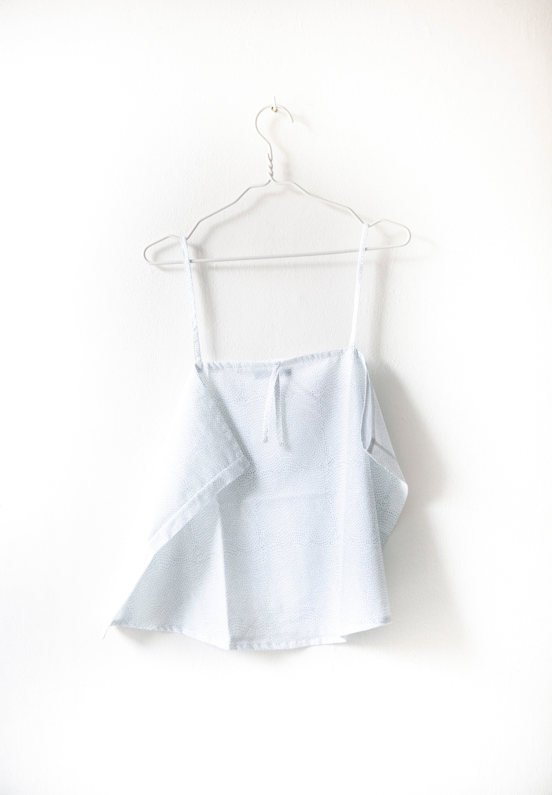 Block Printed Cotton Halter Top turquoise