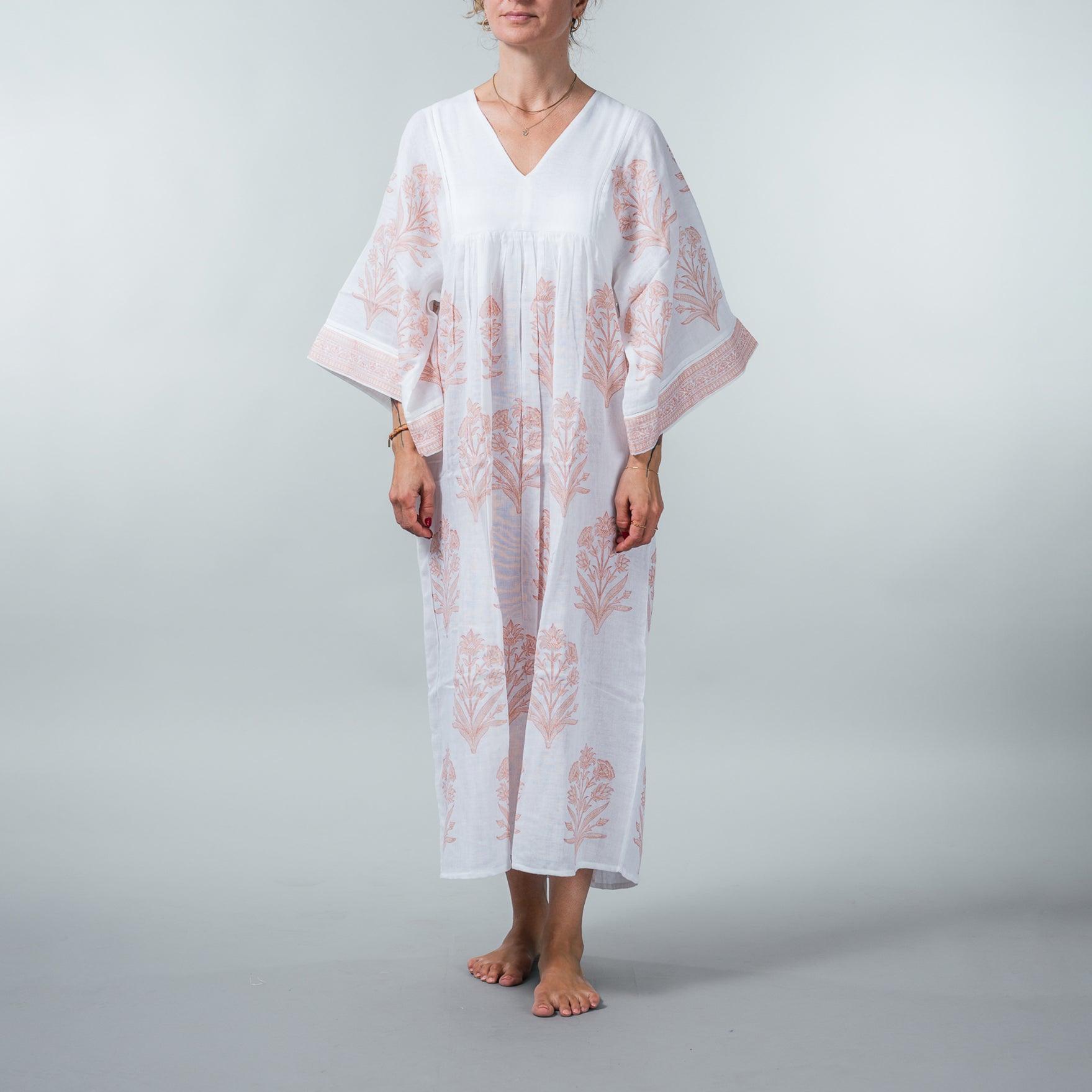 block print maxi bouquet print