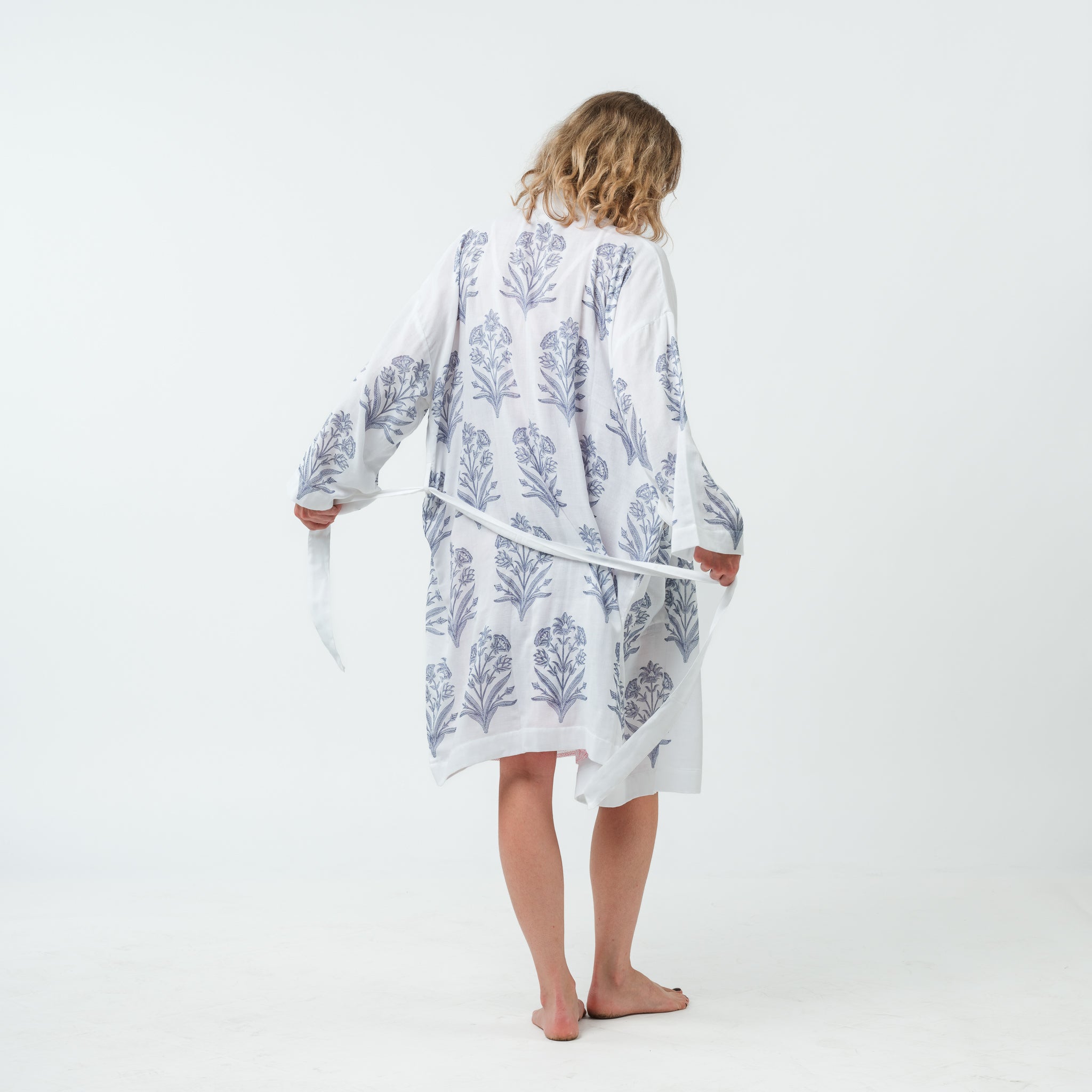 トップス nest Robe CONFECT : 24aw Wool Cotton Bouquet Cotton Robe | Hand-Printed Kimono Style in 9 Colors