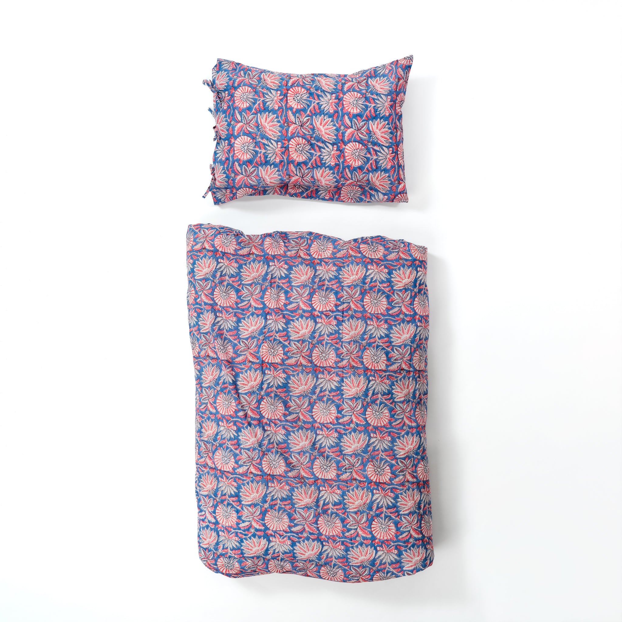 Colorful Cotton Pillowcase Blue
