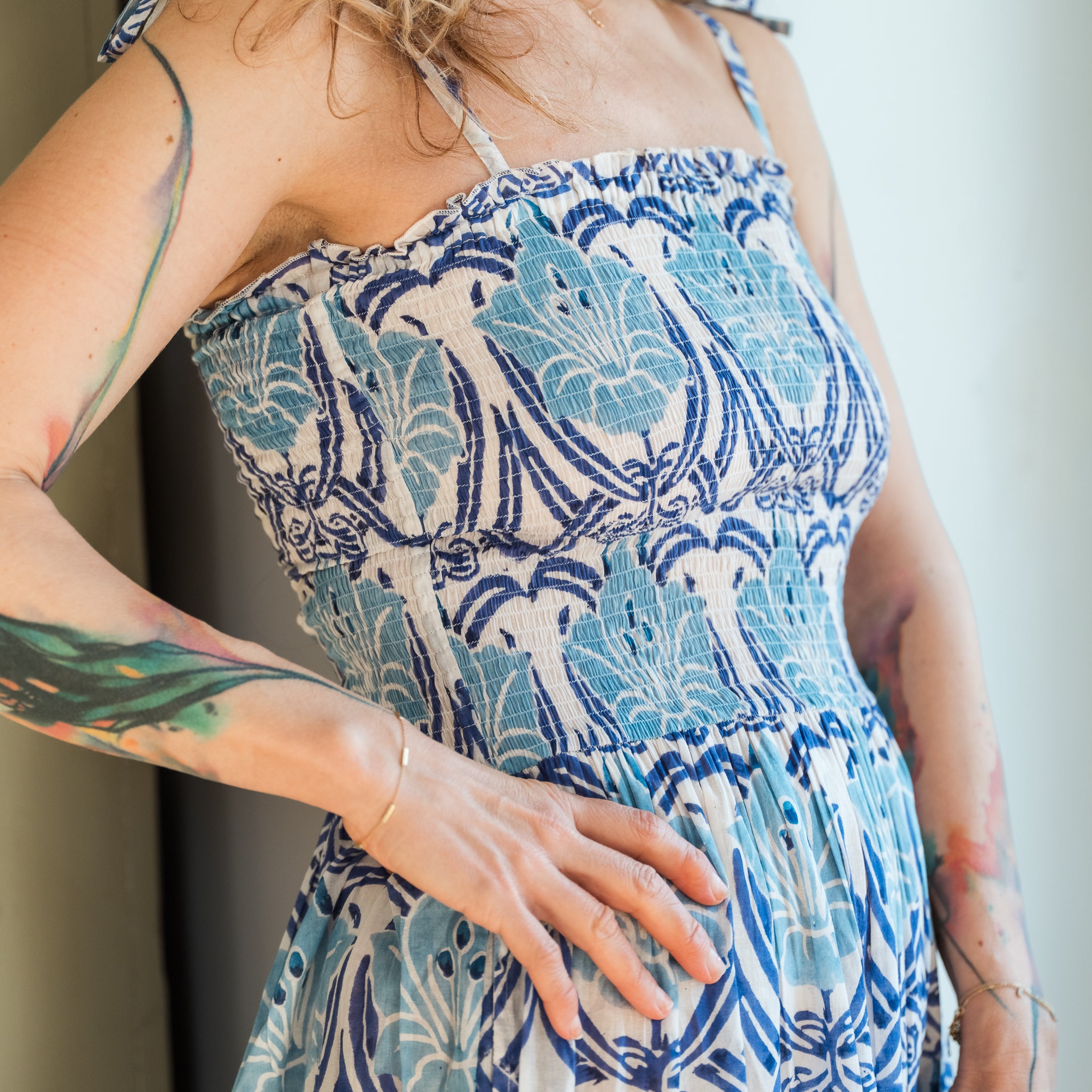 Colorful Halter Dress 
