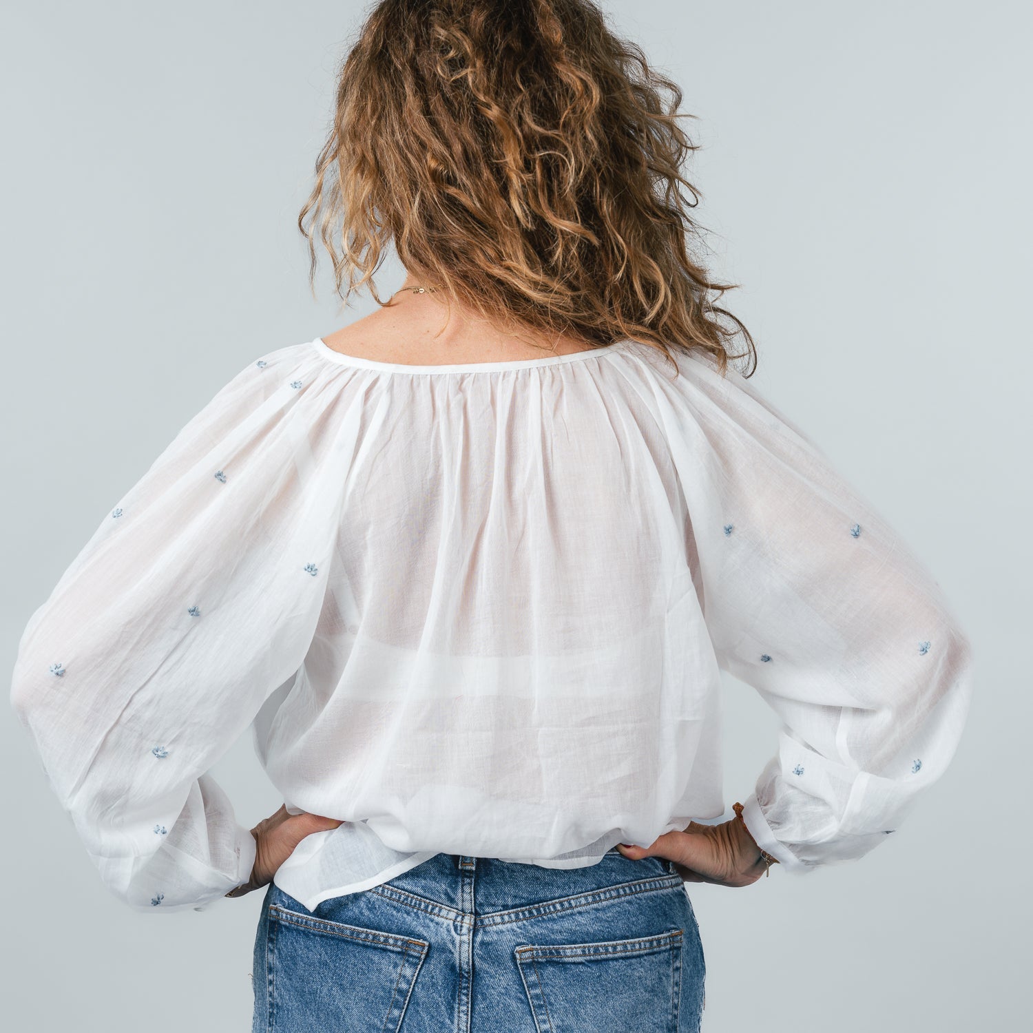 Embroidered Floral Blouse 