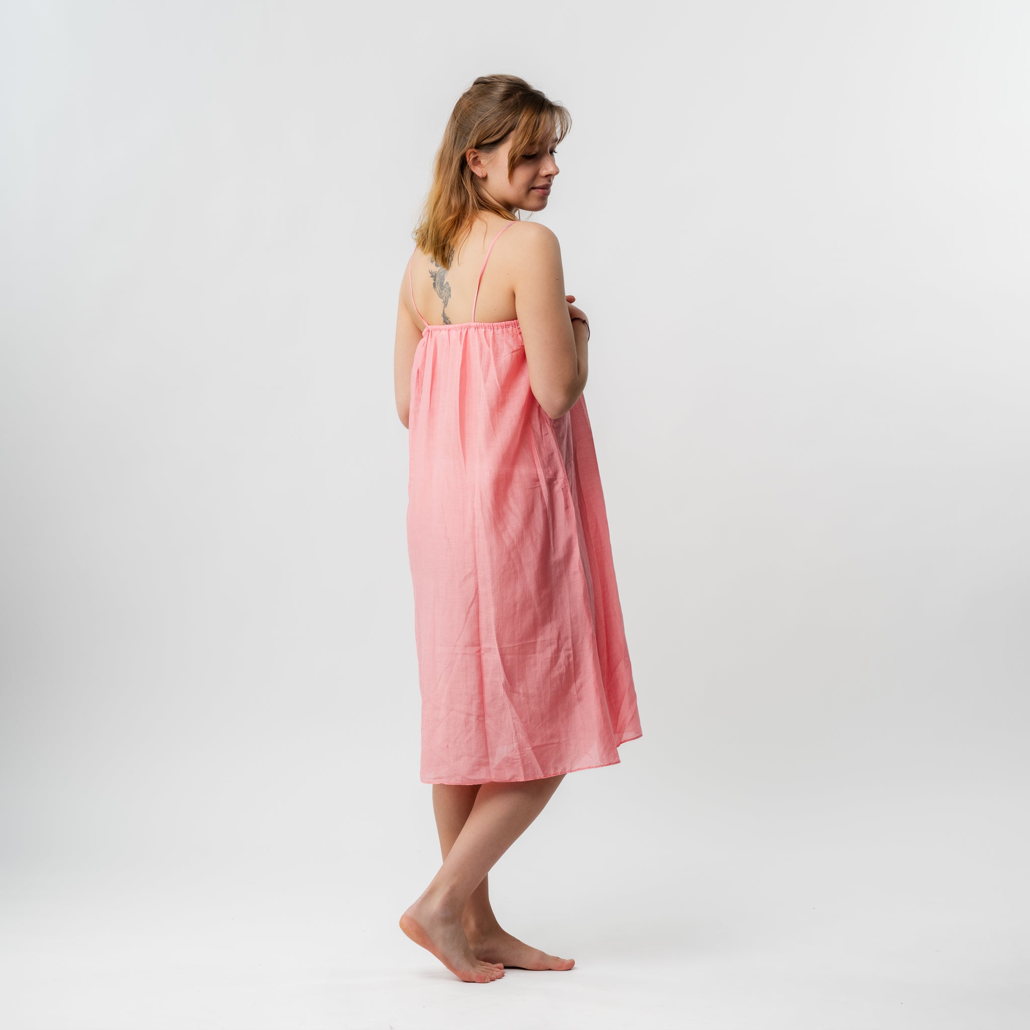 Cotton Silk Slip Dress 