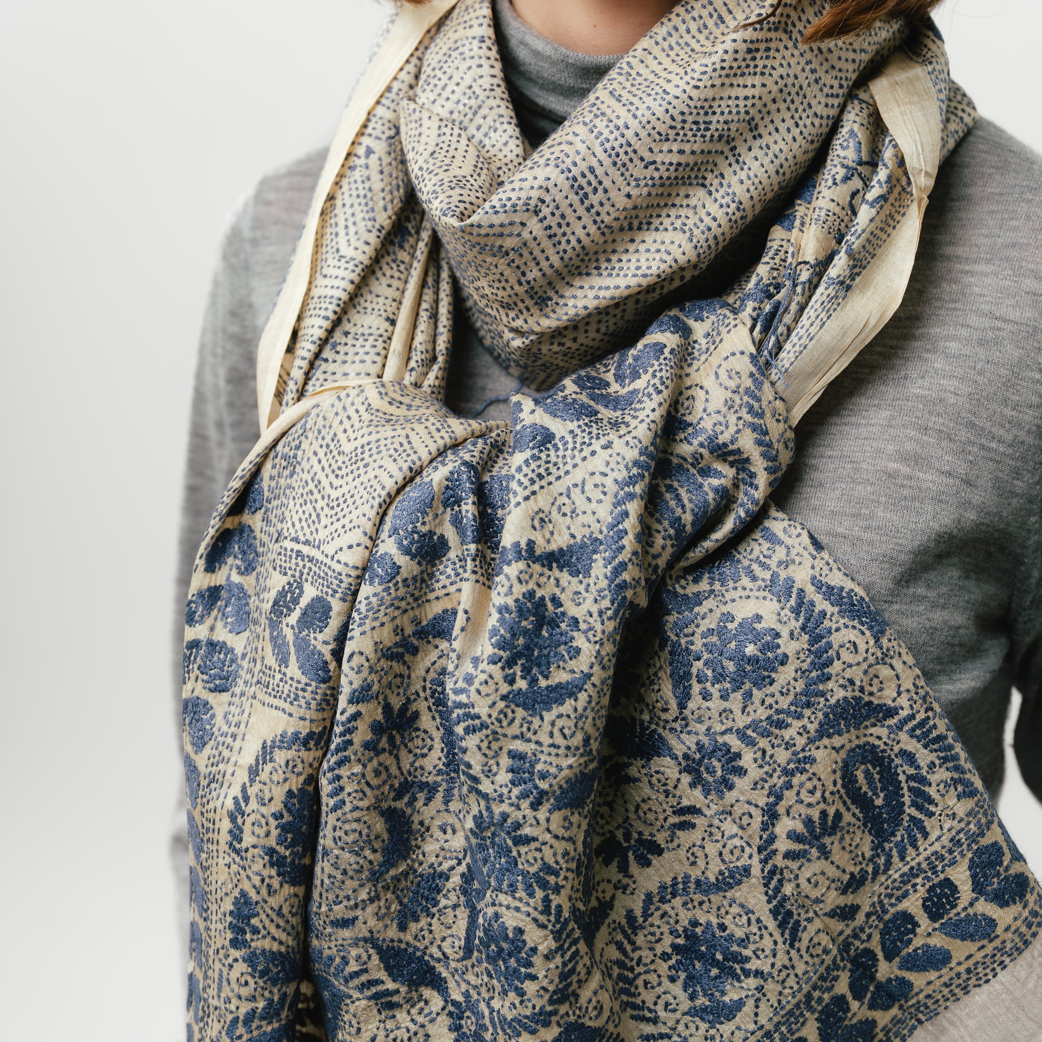 Hand-Embroidered-Natural-Silk-