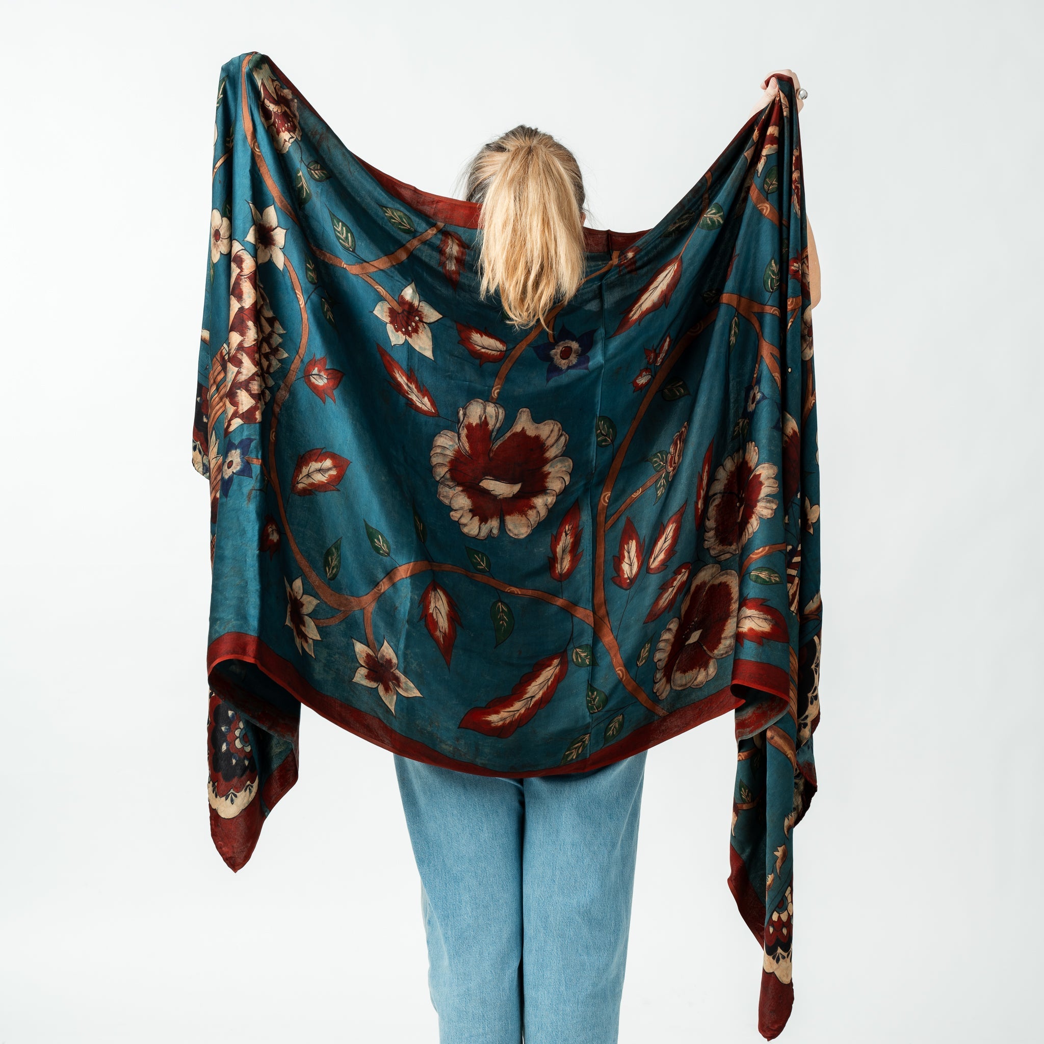 Hand Painted Silk Shawl 