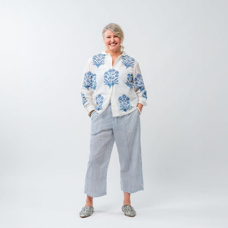 0099~Printed Silk Blouse main image 0