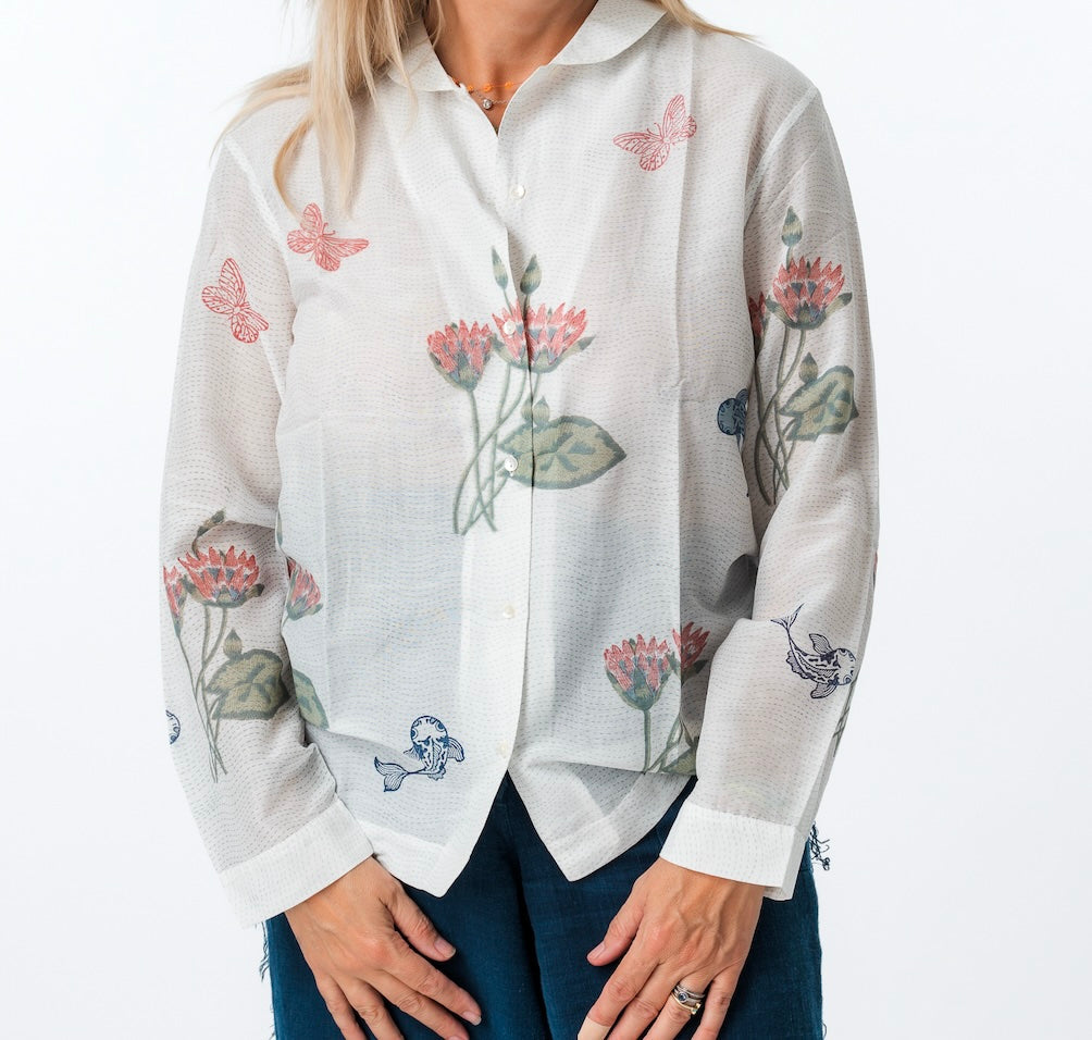 Bouquet Blouse In Silk small