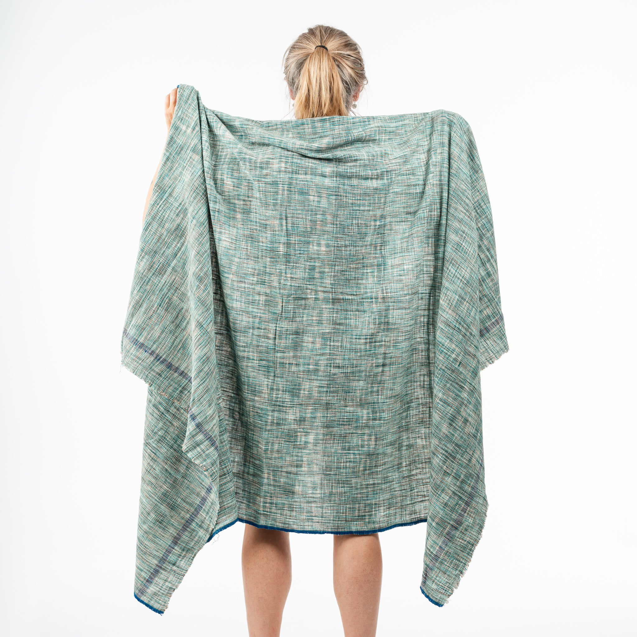 Hand Woven Khadi Towels Green