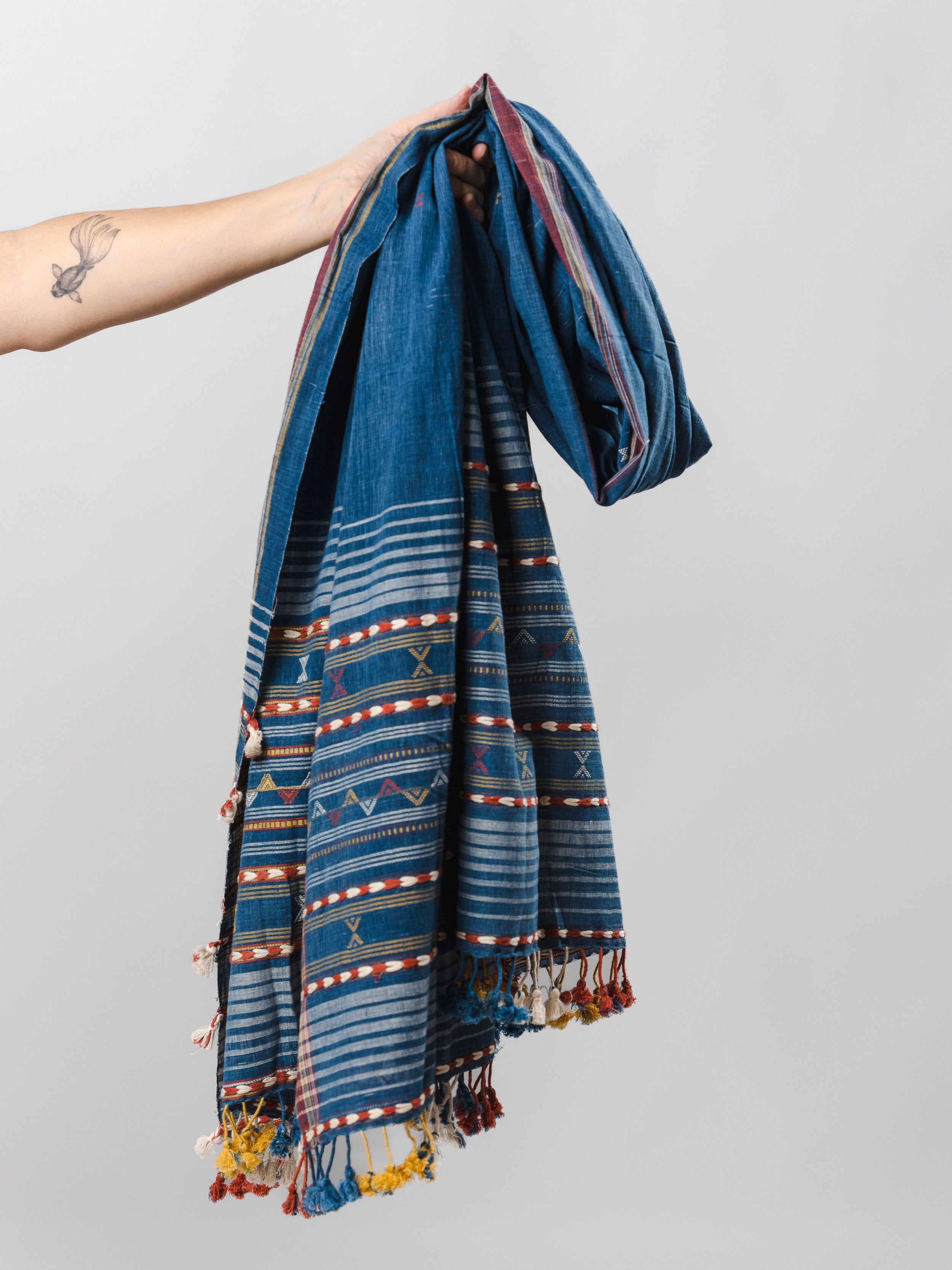 Hand Woven Organic Cotton Scarf 