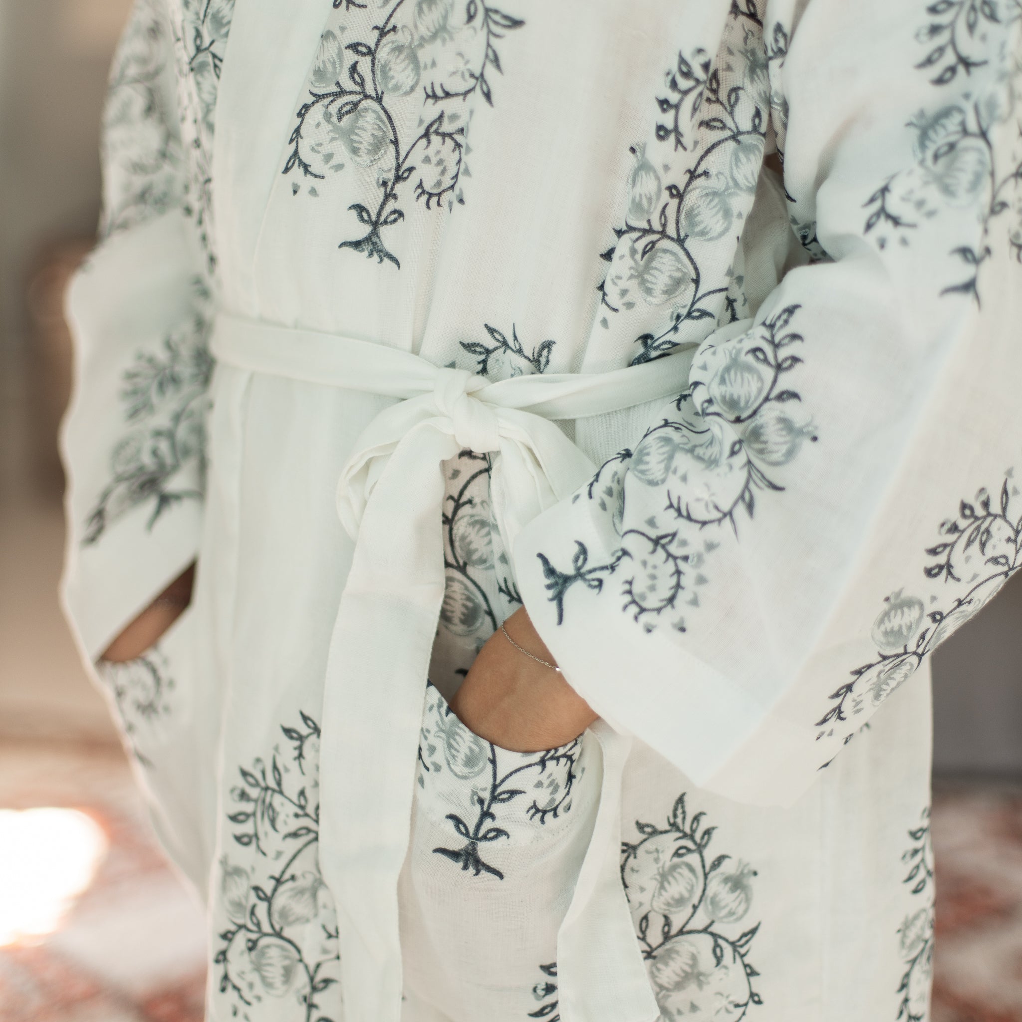 PRE ORDER Block Printed Robe poplin cotton