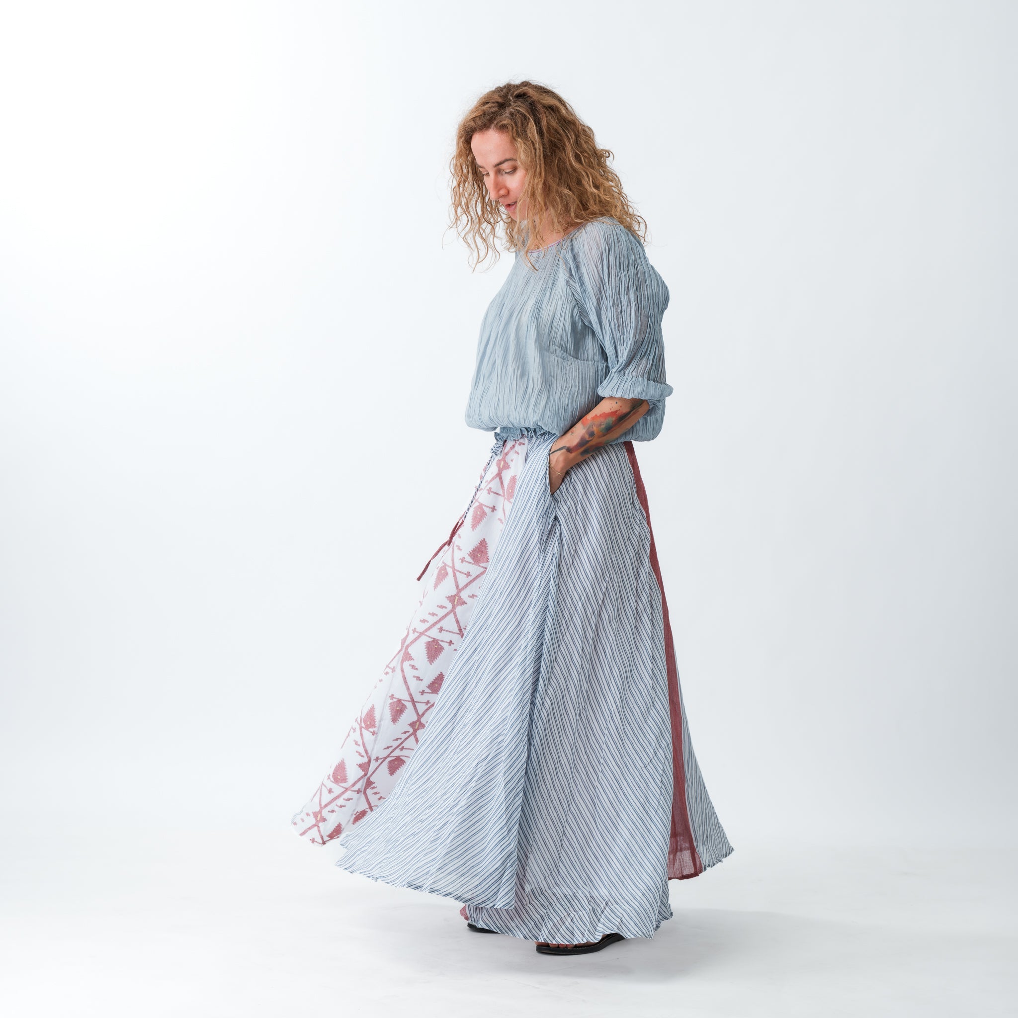 PRE ORDER Hand Woven Maxi Skirt 