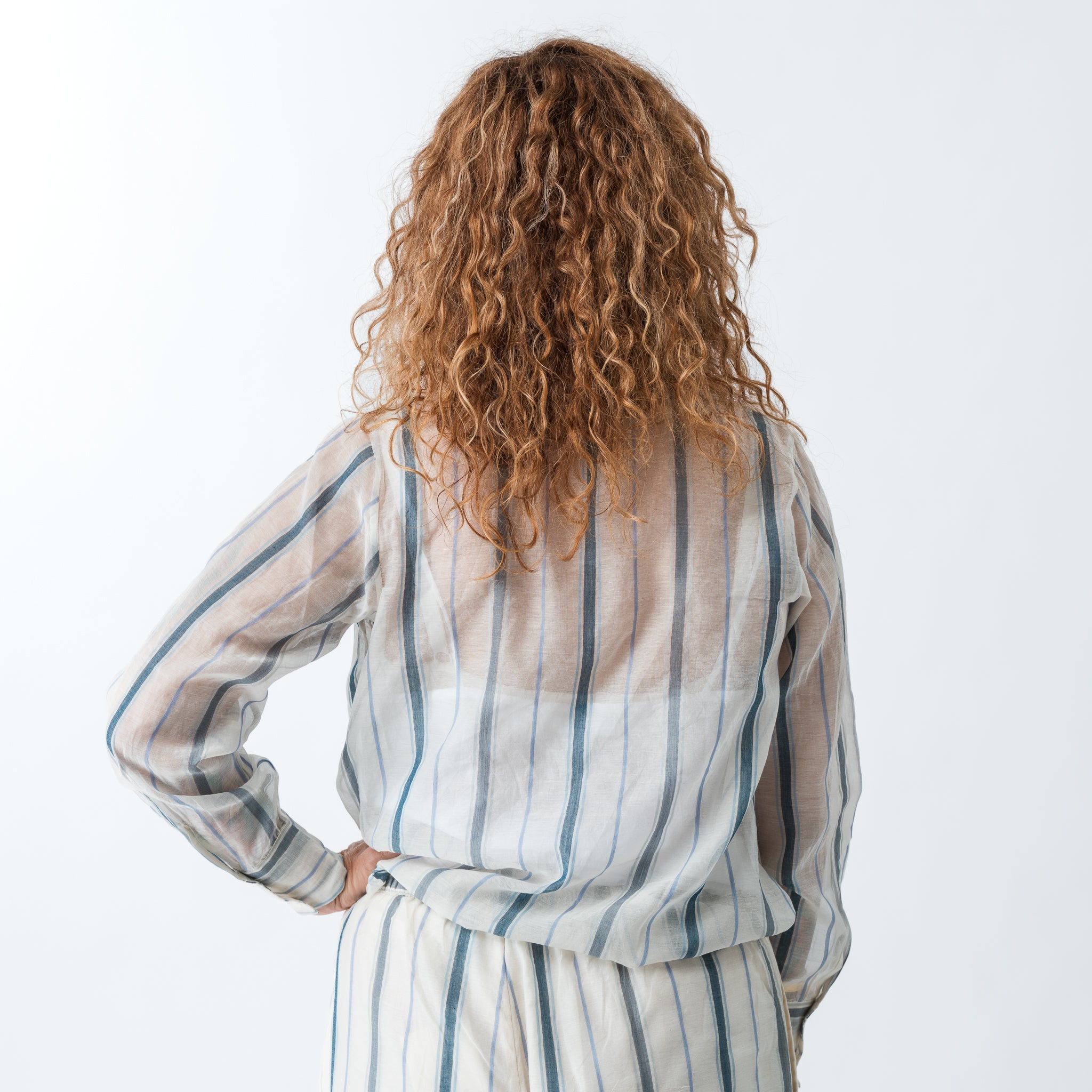 PRE ORDER Striped Chanderi Blouse 