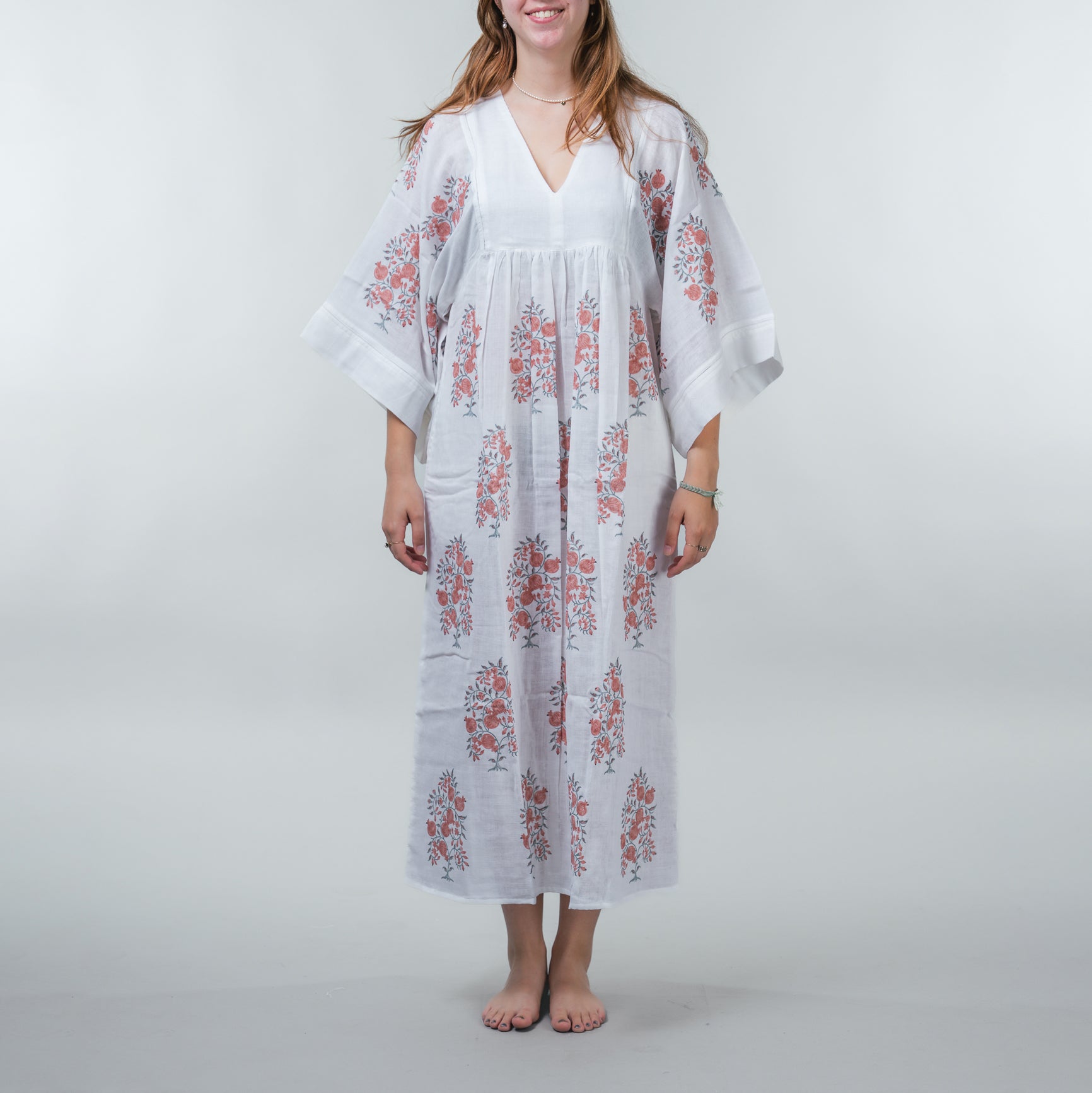 Pink Pomegranate Maxi in Silk 