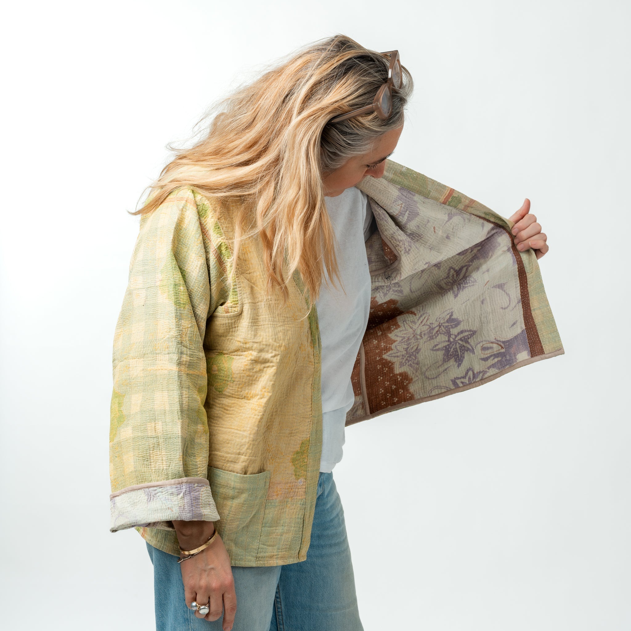 Reversible Kantha Kimono Coat 7 