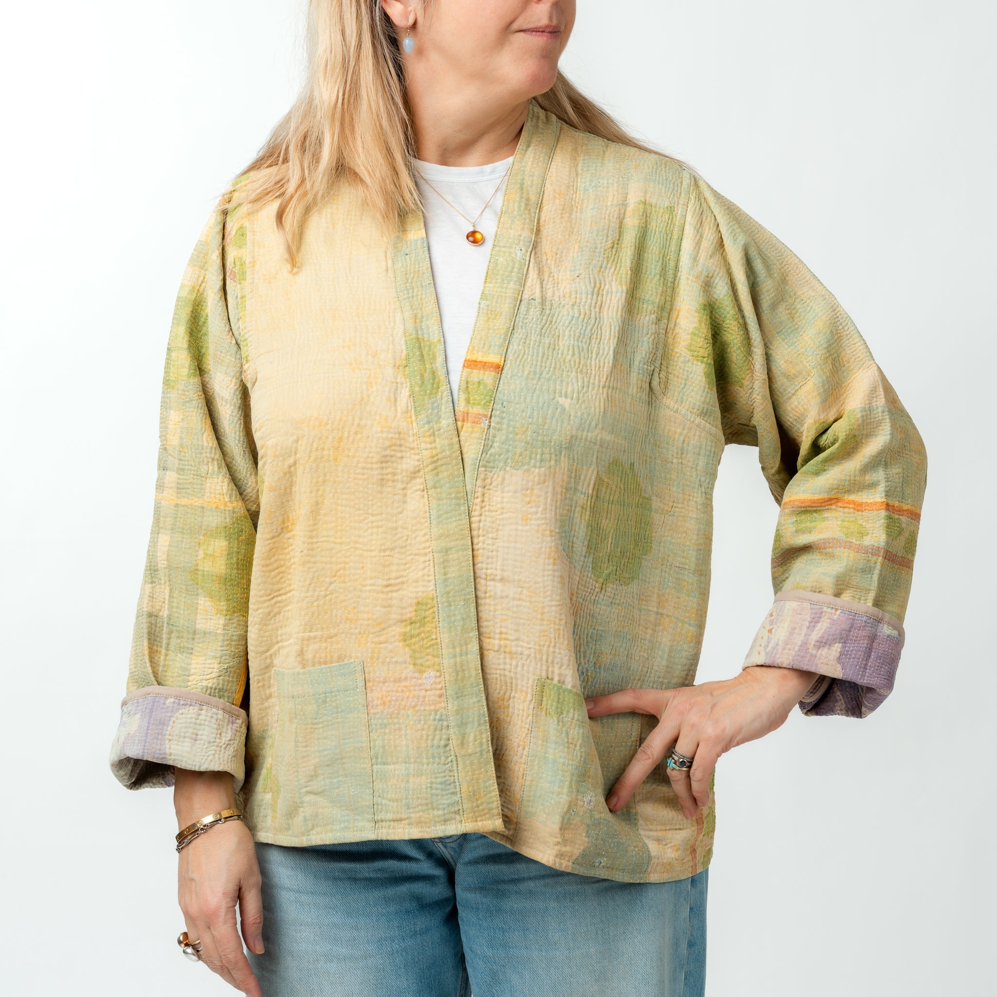 Reversible Kantha Kimono Coat 7 