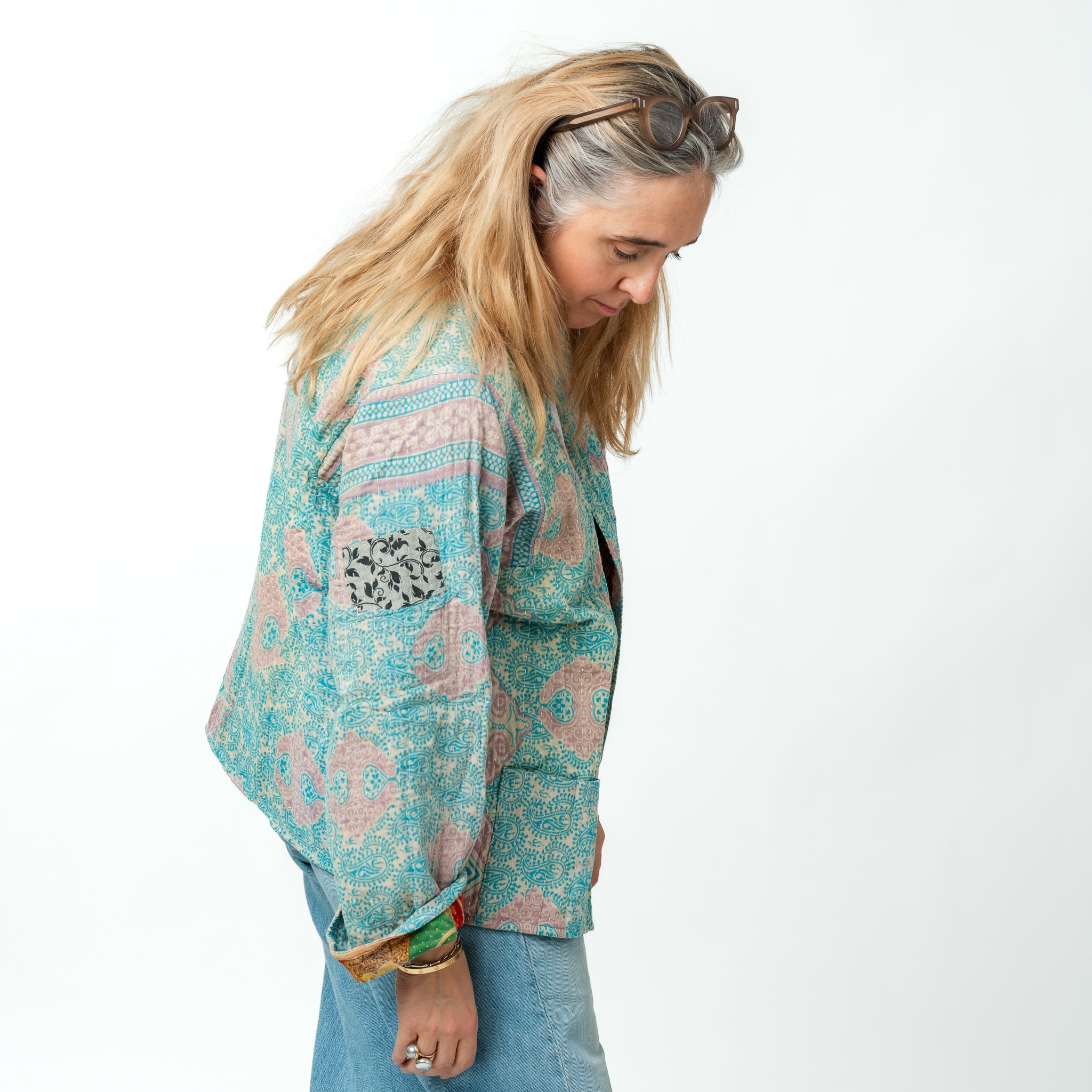 Reversible Vintage Kantha Kimono Coat 3 