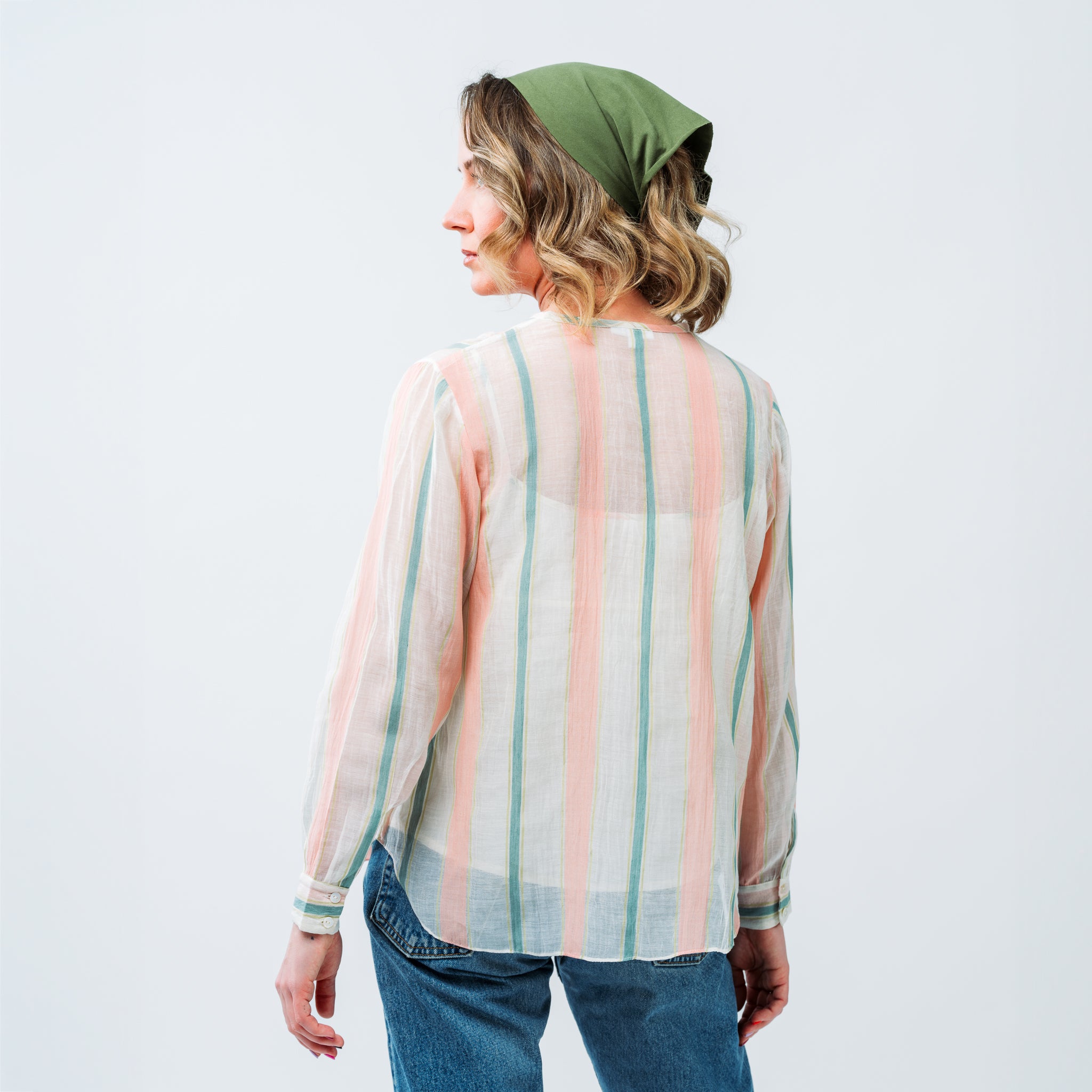 Striped Chanderi Blouse 