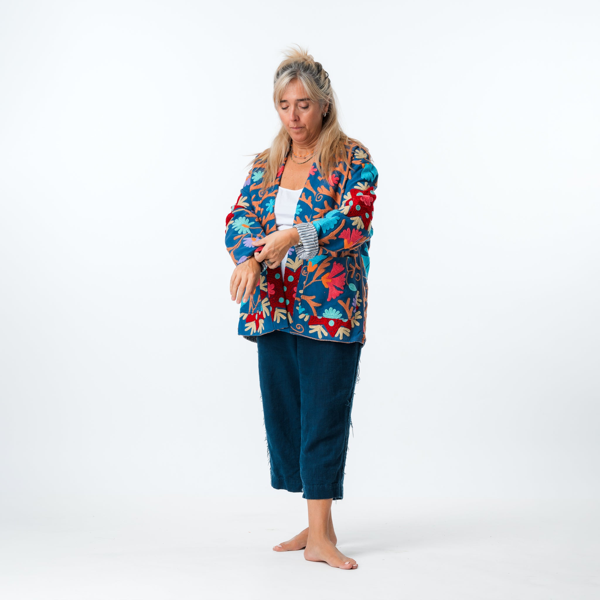 Suzani Kimono Coat Blues 