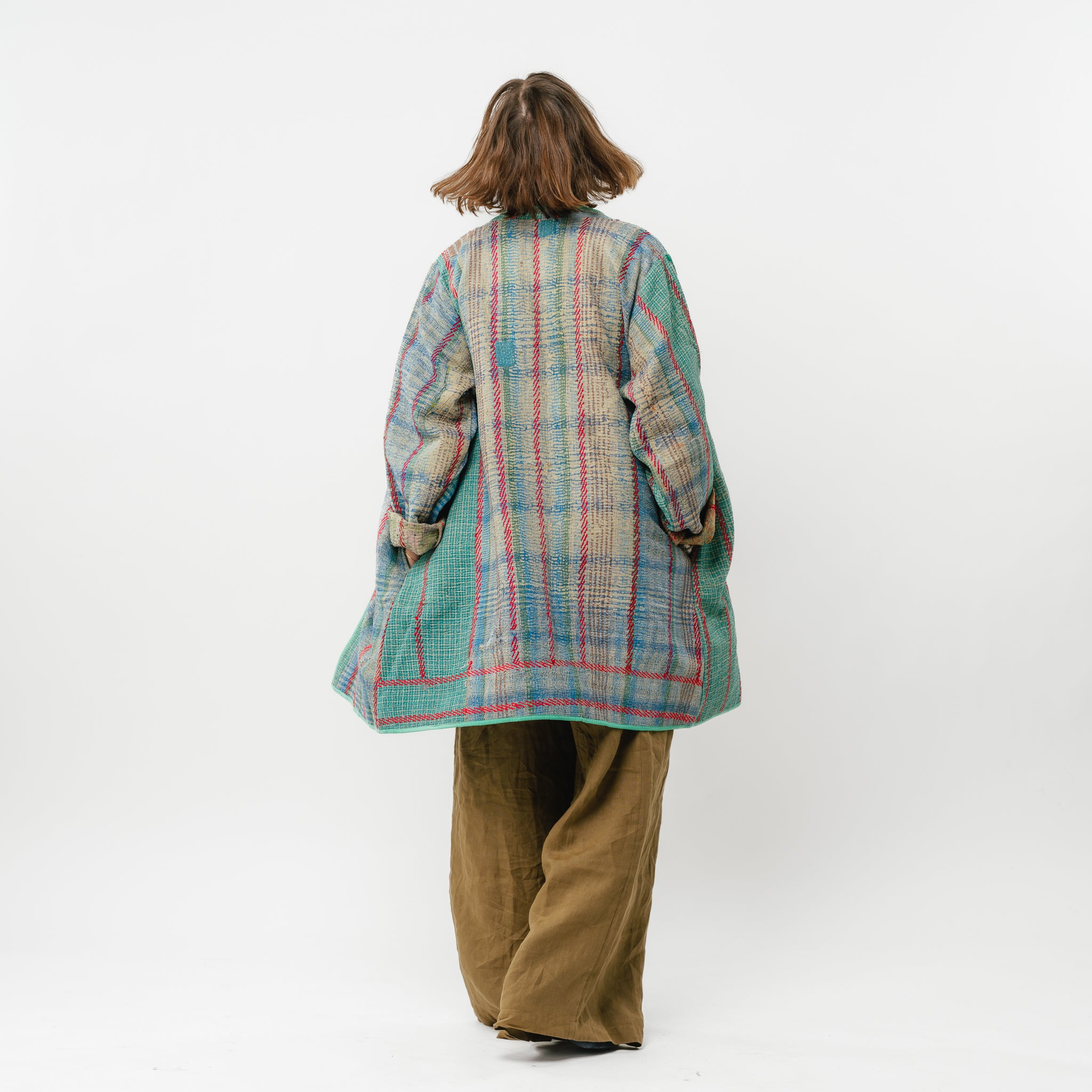 Vintage Kantha Coat Long-8 