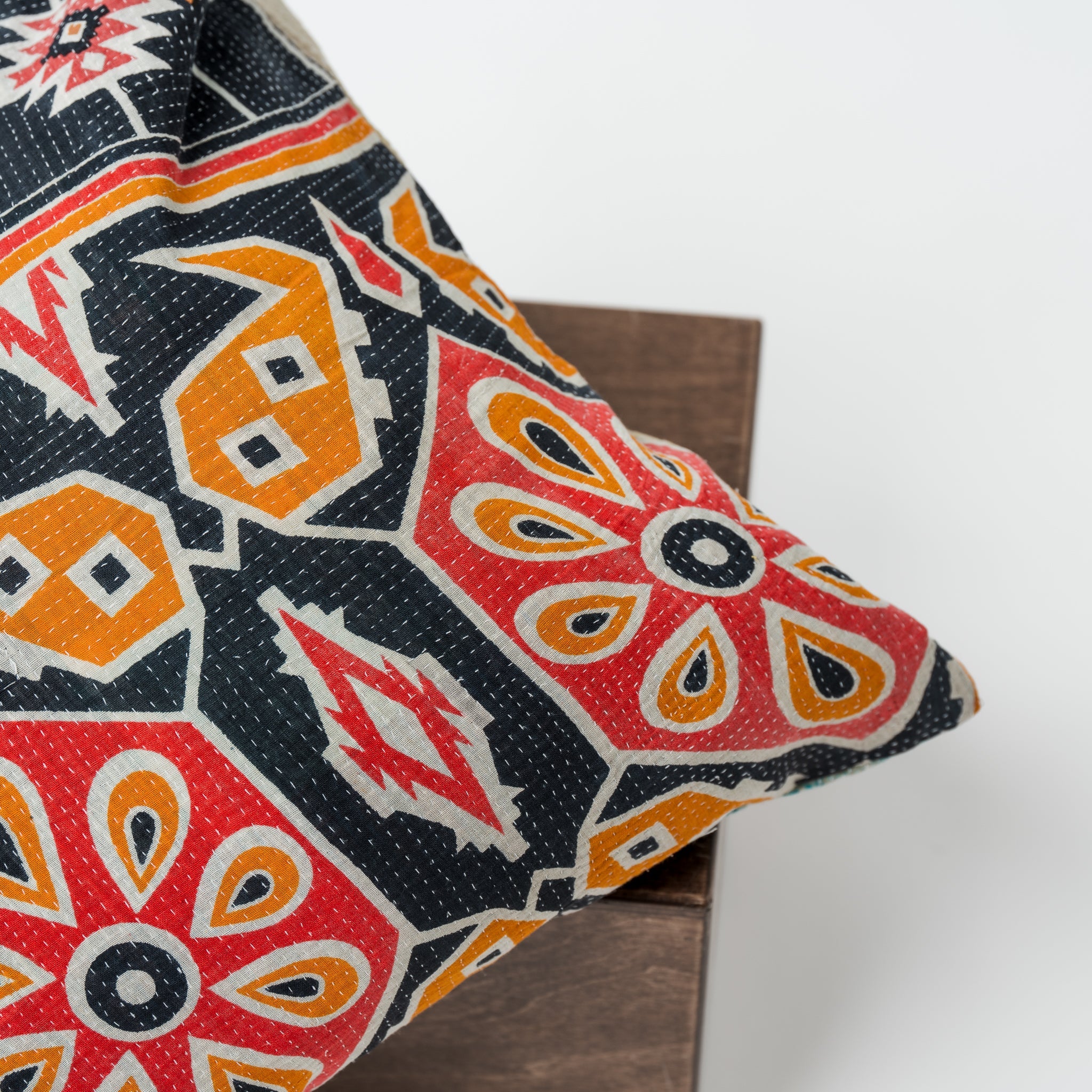 Vintage Kantha Lounge Pillow Bold 