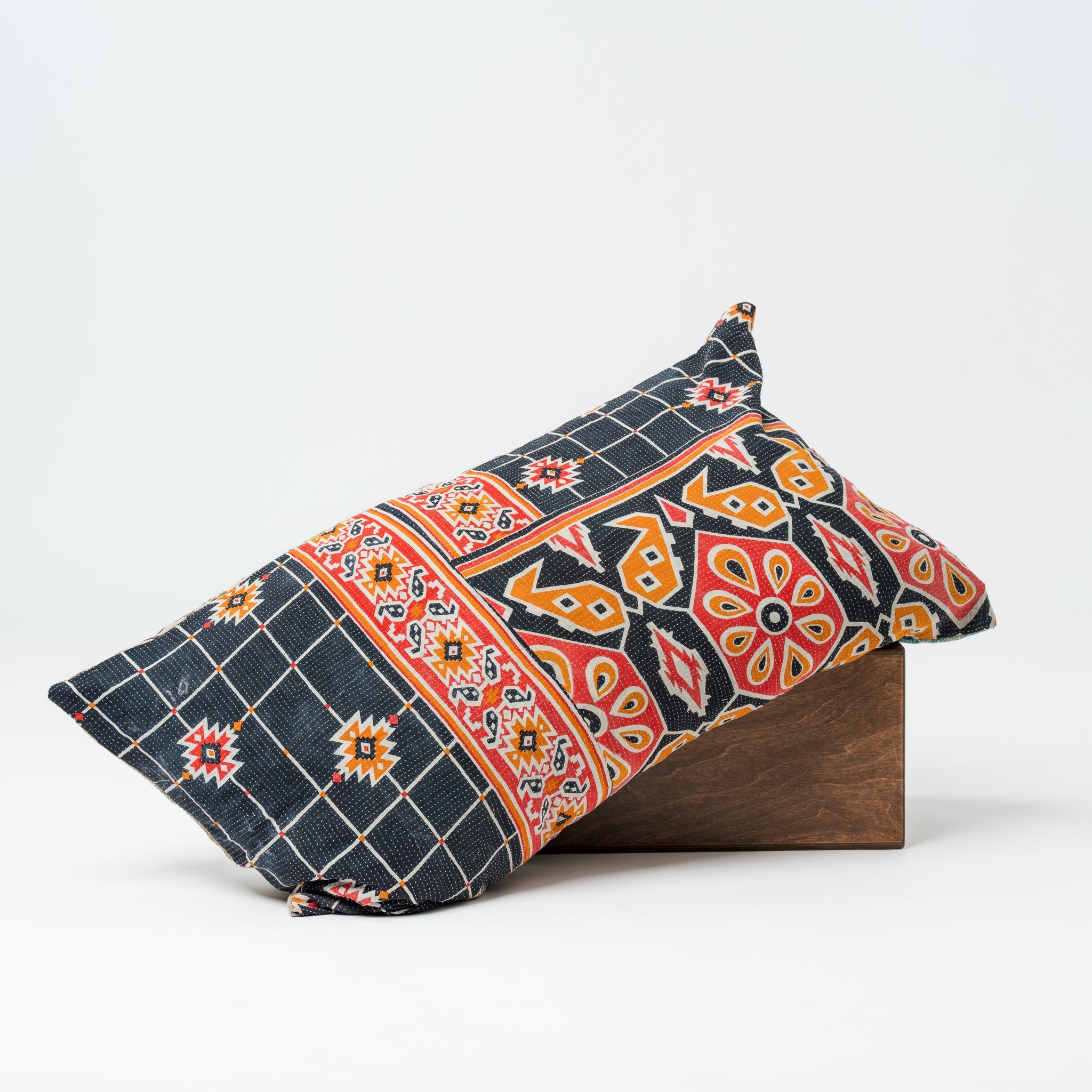 Vintage Kantha Lounge Pillow Bold 