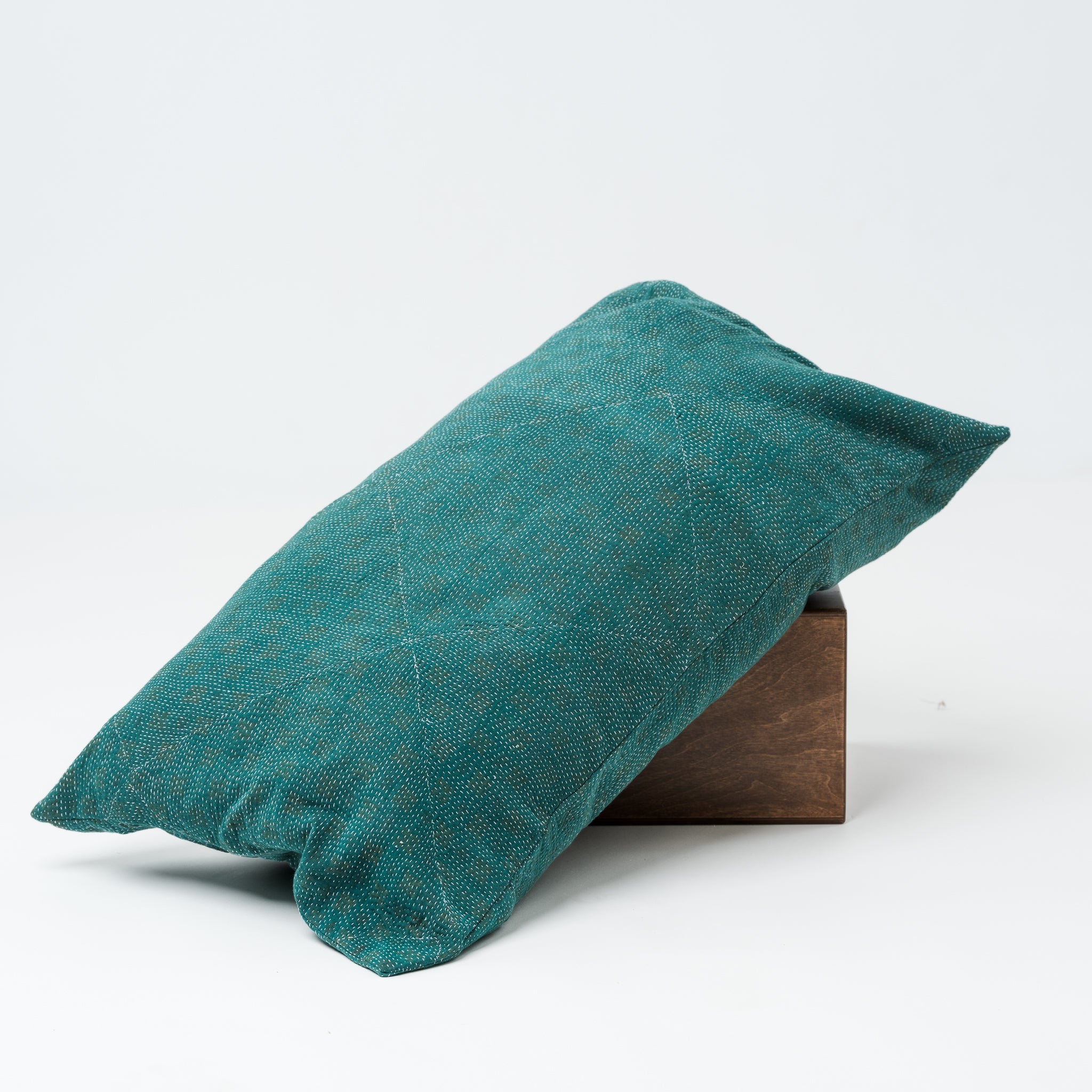 Vintage Kantha Lounge Pillow Green 